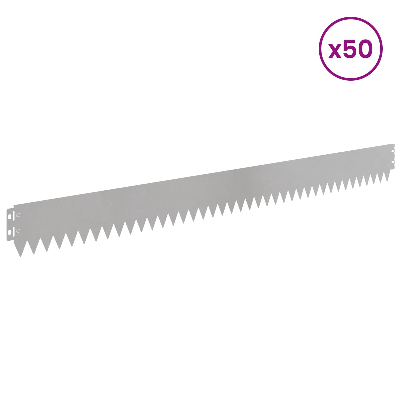 Vejo kraštas 50 pcs 103 x 10 cm Plienas Sidabrinė