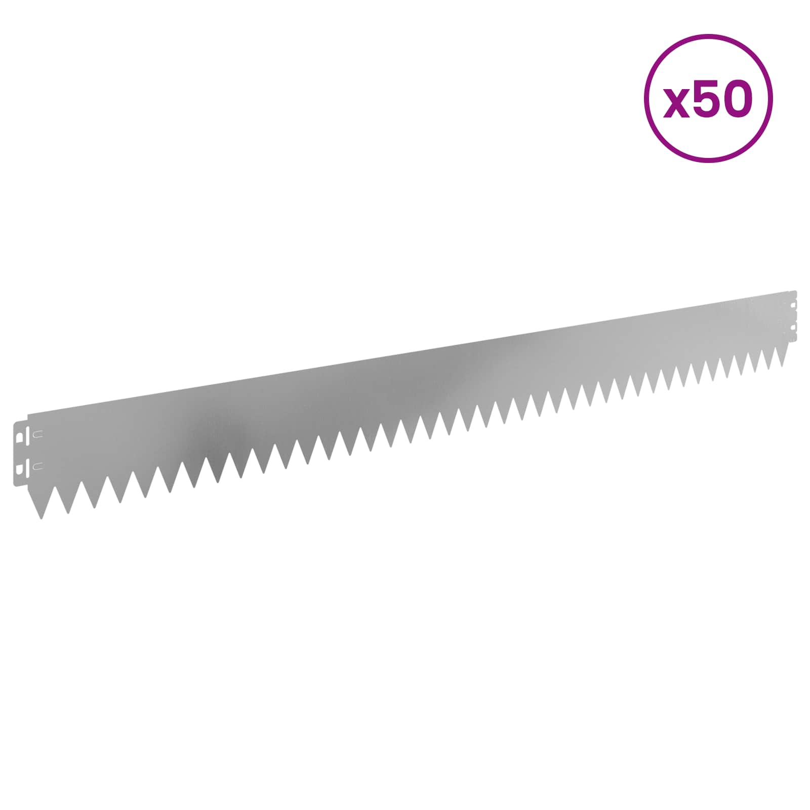 Vejo kraštas 50 pcs 103 x 10 cm Plienas Sidabrinė