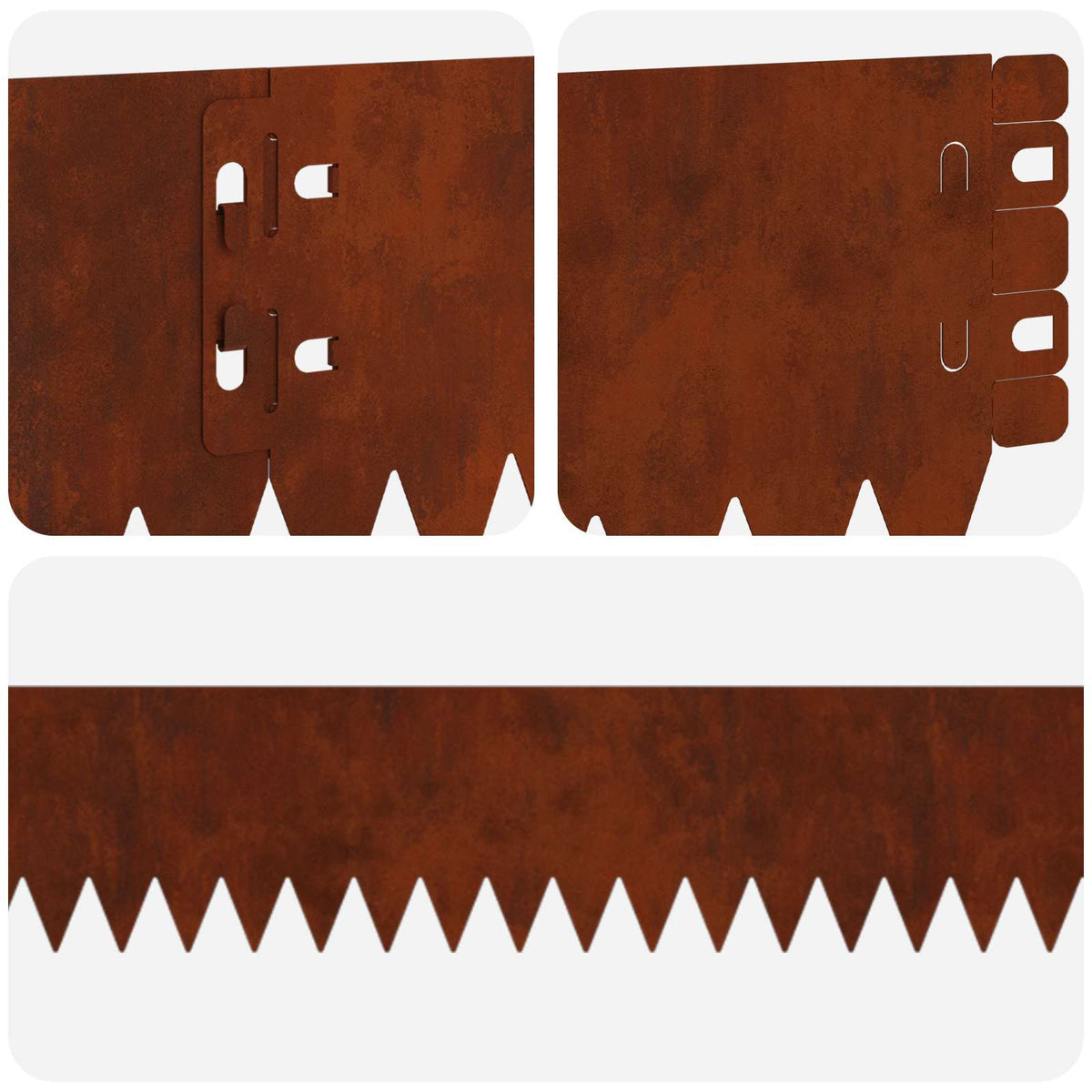 Vejo kraštas 50 pcs 103 x 10 cm Plienas Rūdijanti