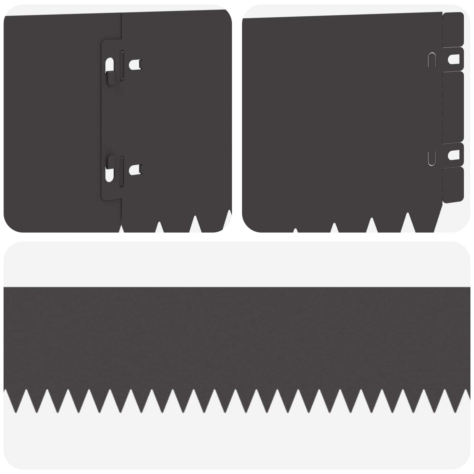 Vejo kraštas 20 pcs 103 x 15 cm Plienas Juoda