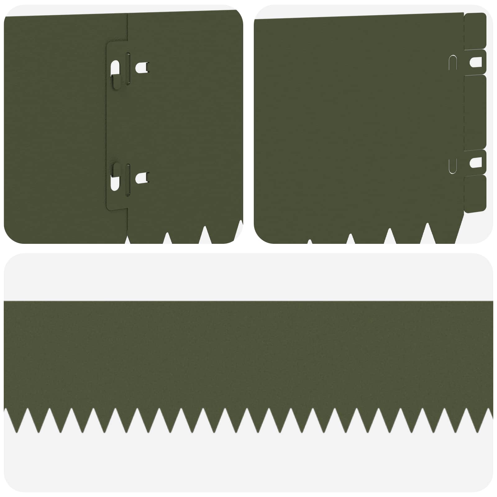 Vejo kraštas 20 pcs 103 x 15 cm Plienas Alyvuogių žalia