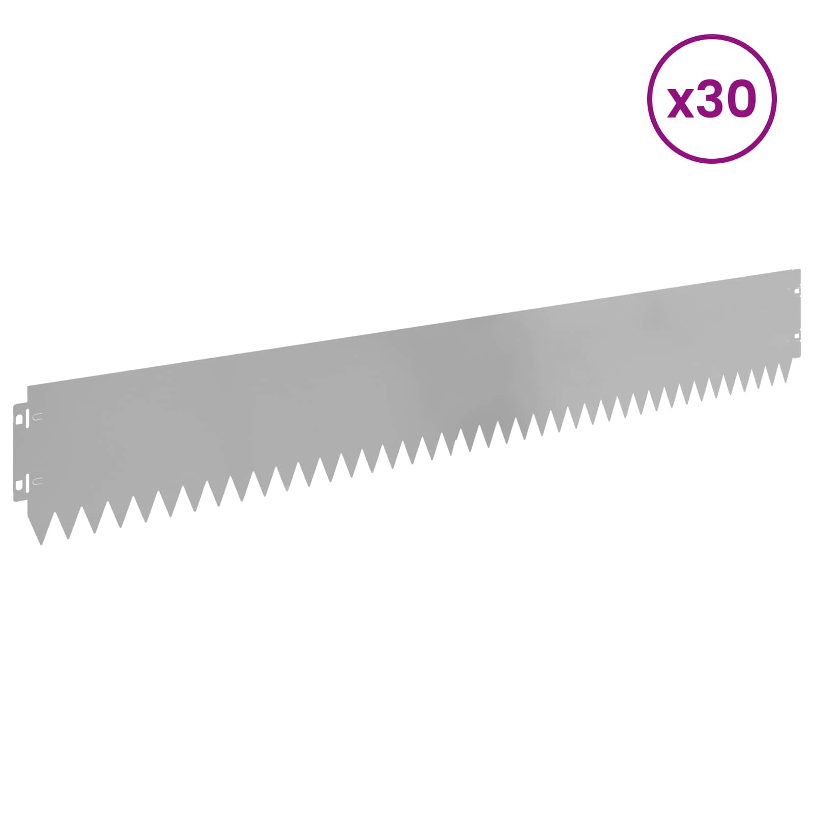 Vejo kraštas 30 pcs 103 x 15 cm Plienas Sidabrinė
