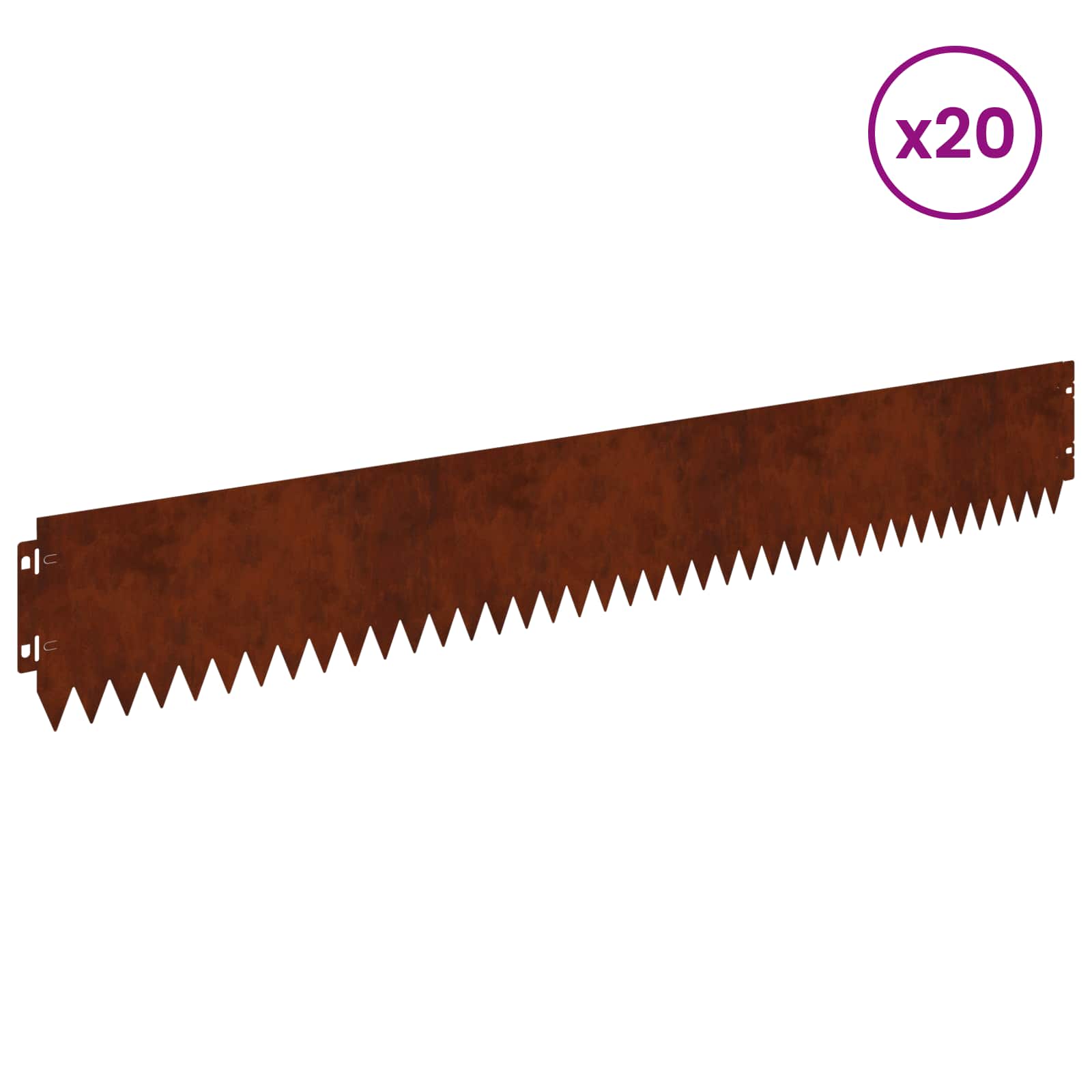 Vejo kraštas 20 pcs 103 x 15 cm Plienas Rūdijanti