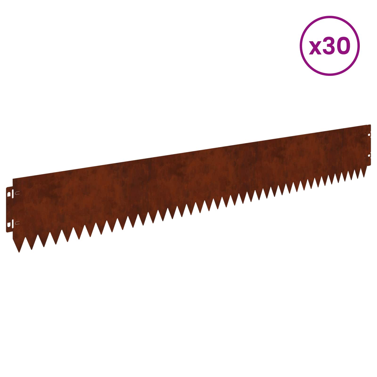 Vejo kraštas 30 pcs 103 x 15 cm Plienas Rūdijanti