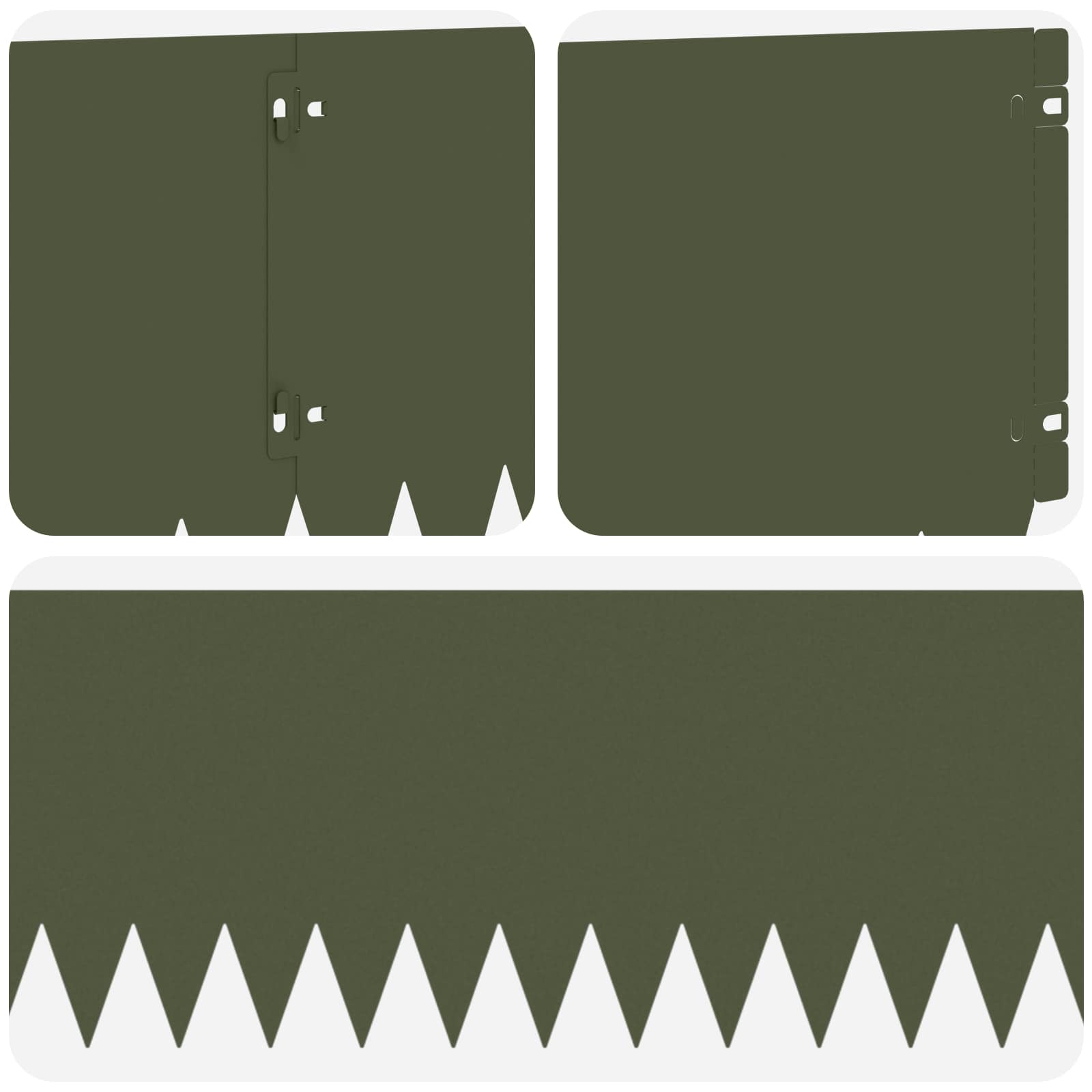 Vejo kraštas 10 pcs 103 x 25 cm Plienas Alyvuogių žalia