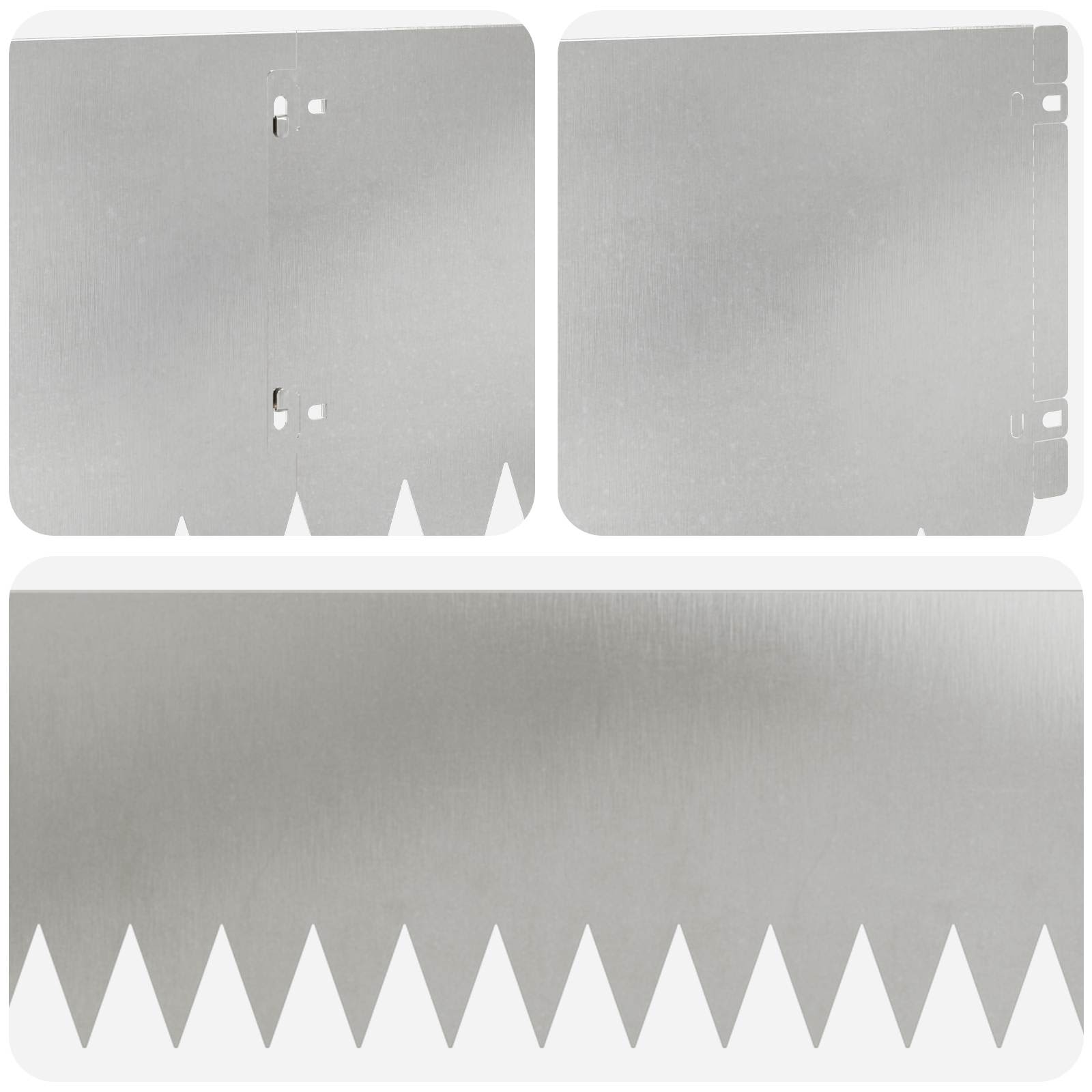 Vejo kraštas 20 pcs 103 x 25 cm Plienas Sidabrinė