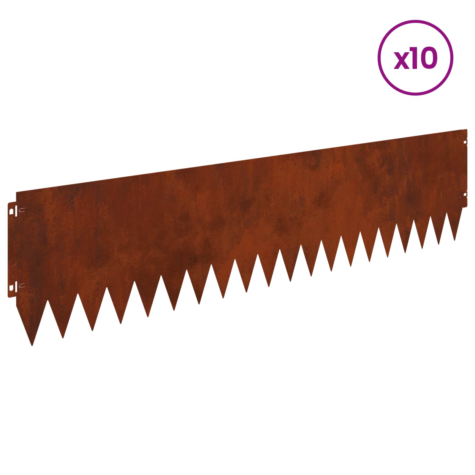Vejo kraštas 10 pcs 103 x 25 cm Plienas Rūdijanti
