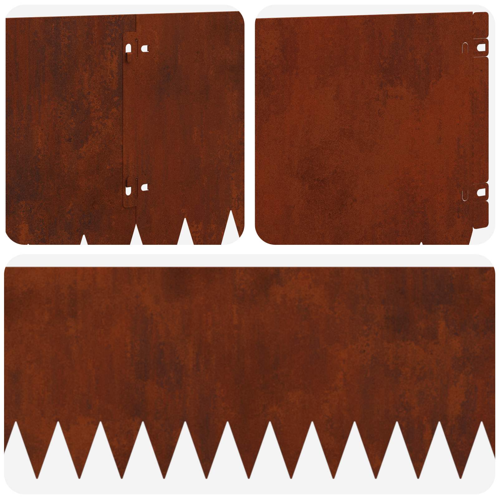 Vejo kraštas 20 pcs 103 x 25 cm Plienas Rūdijanti