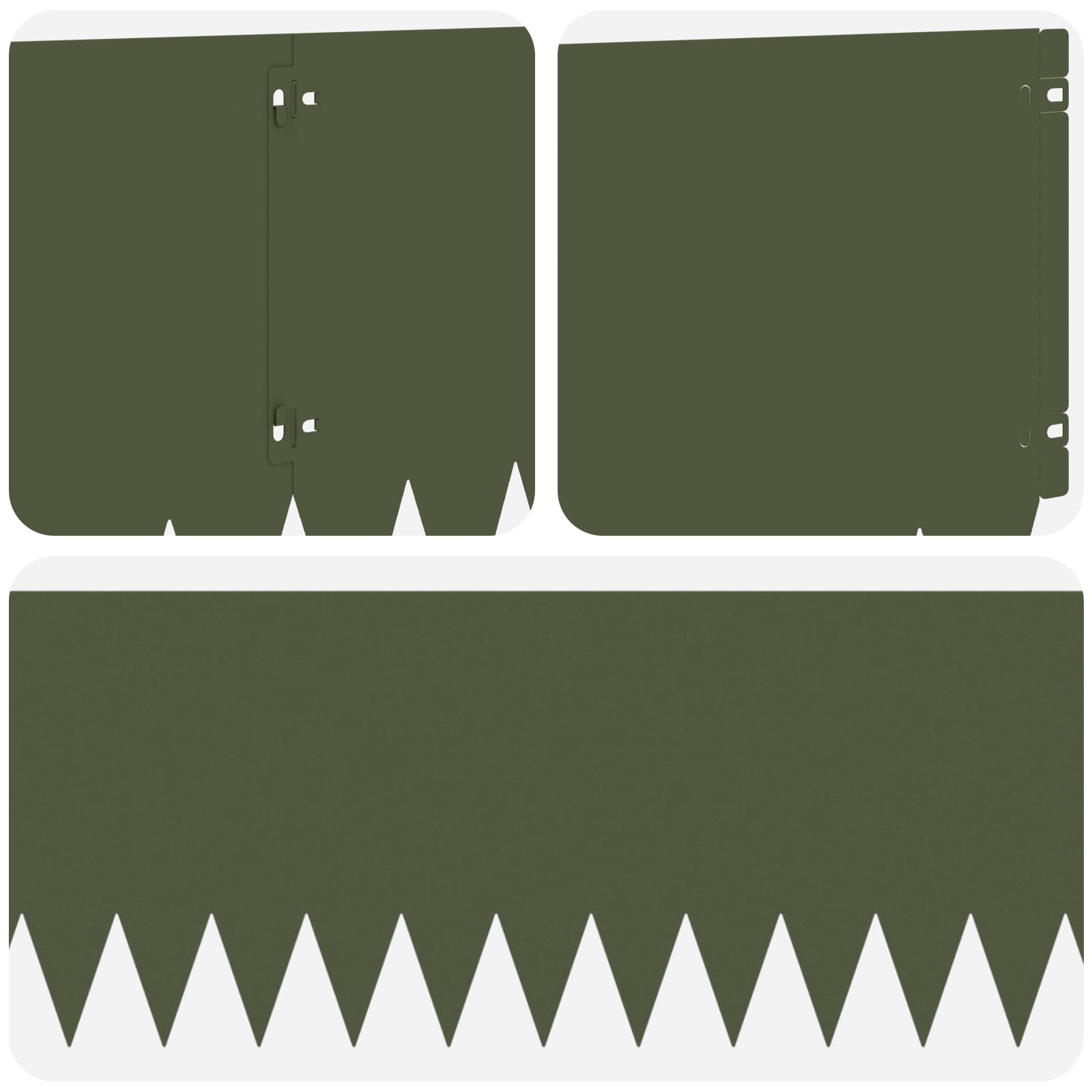 Vejo kraštas 10 pcs 103 x 30 cm Plienas Alyvuogių žalia