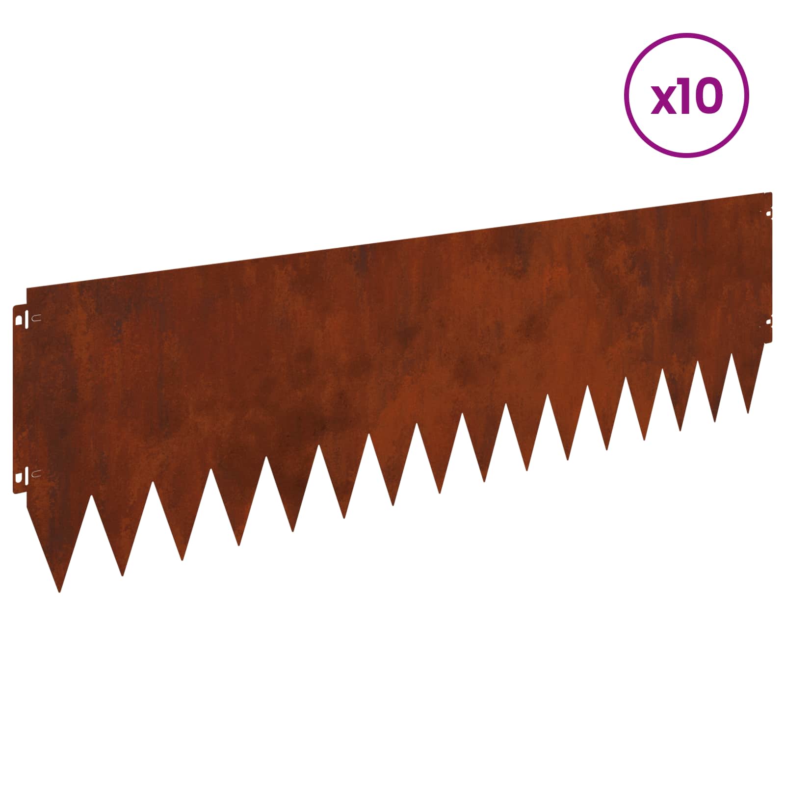 Vejo kraštas 10 pcs 103 x 30 cm Plienas Rūdijanti