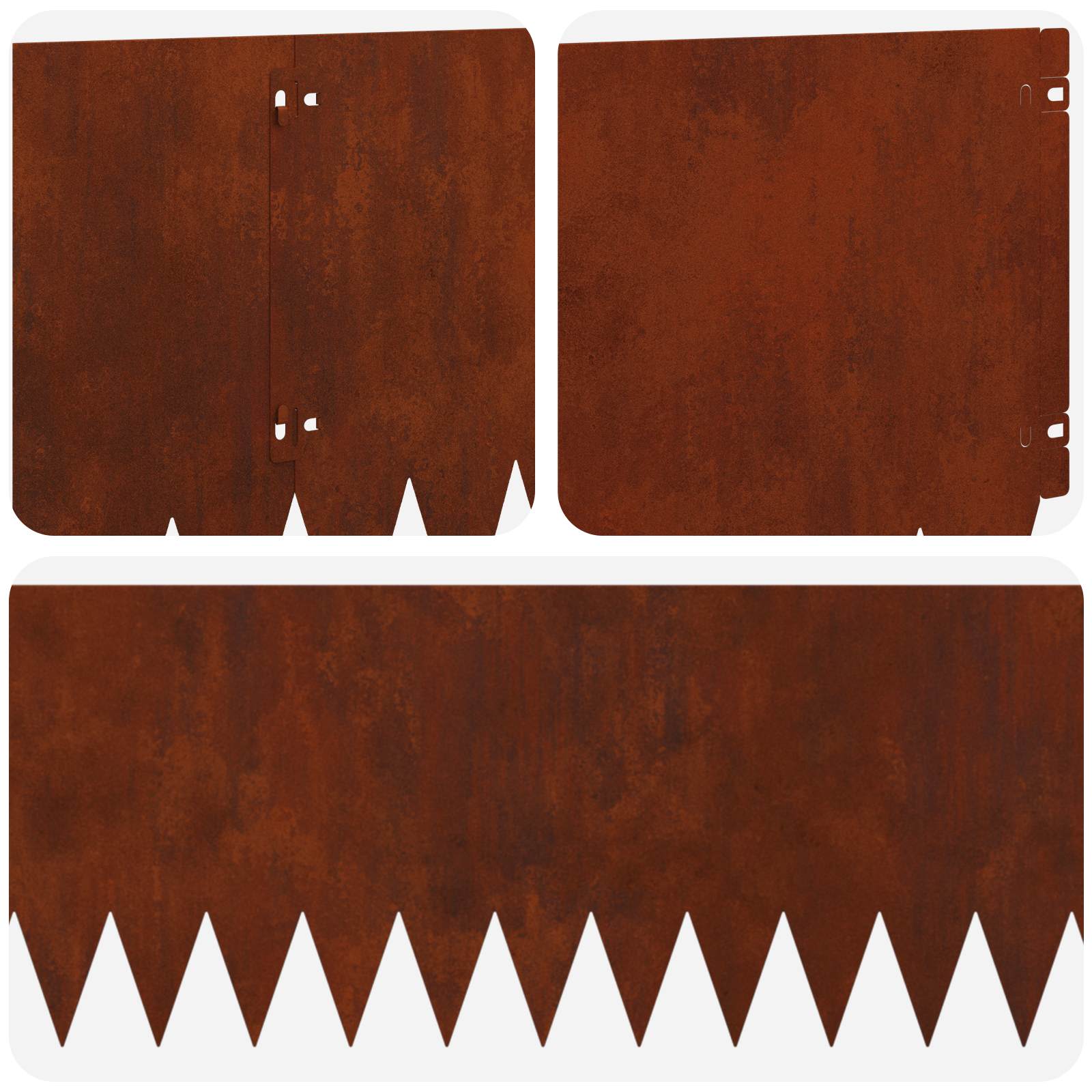 Vejo kraštas 20 pcs 103 x 30 cm Plienas Rūdijanti