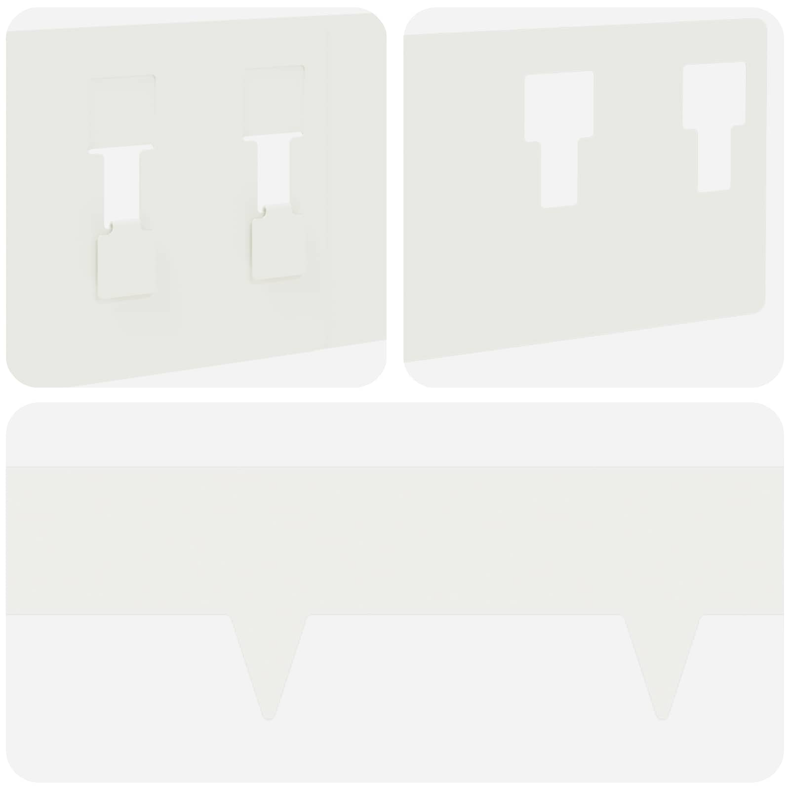 Vejo kraštas 10 pcs 100 x 12 cm Plienas Balta