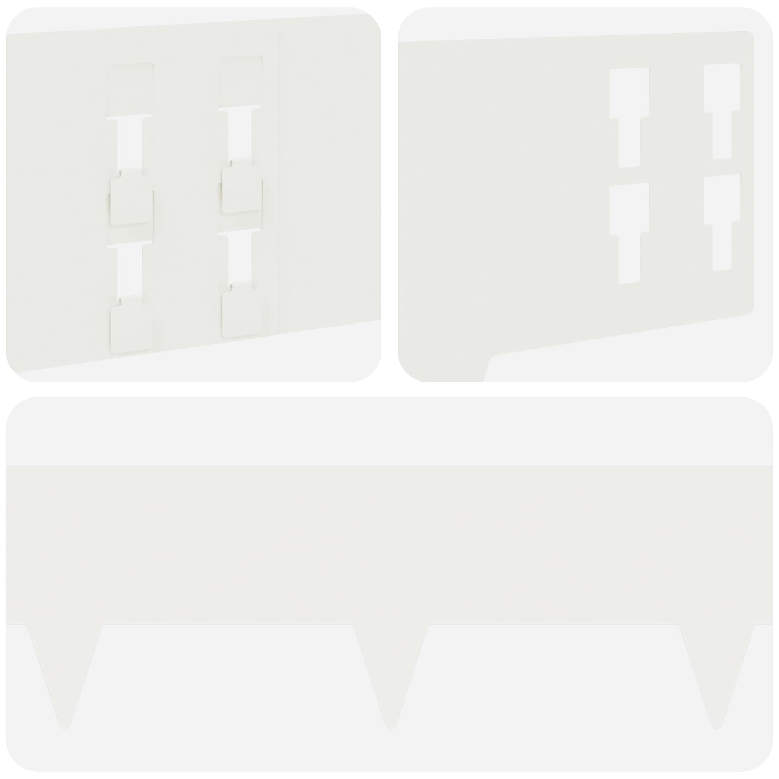 Vejo kraštas 10 pcs 100 x 15 cm Plienas Balta