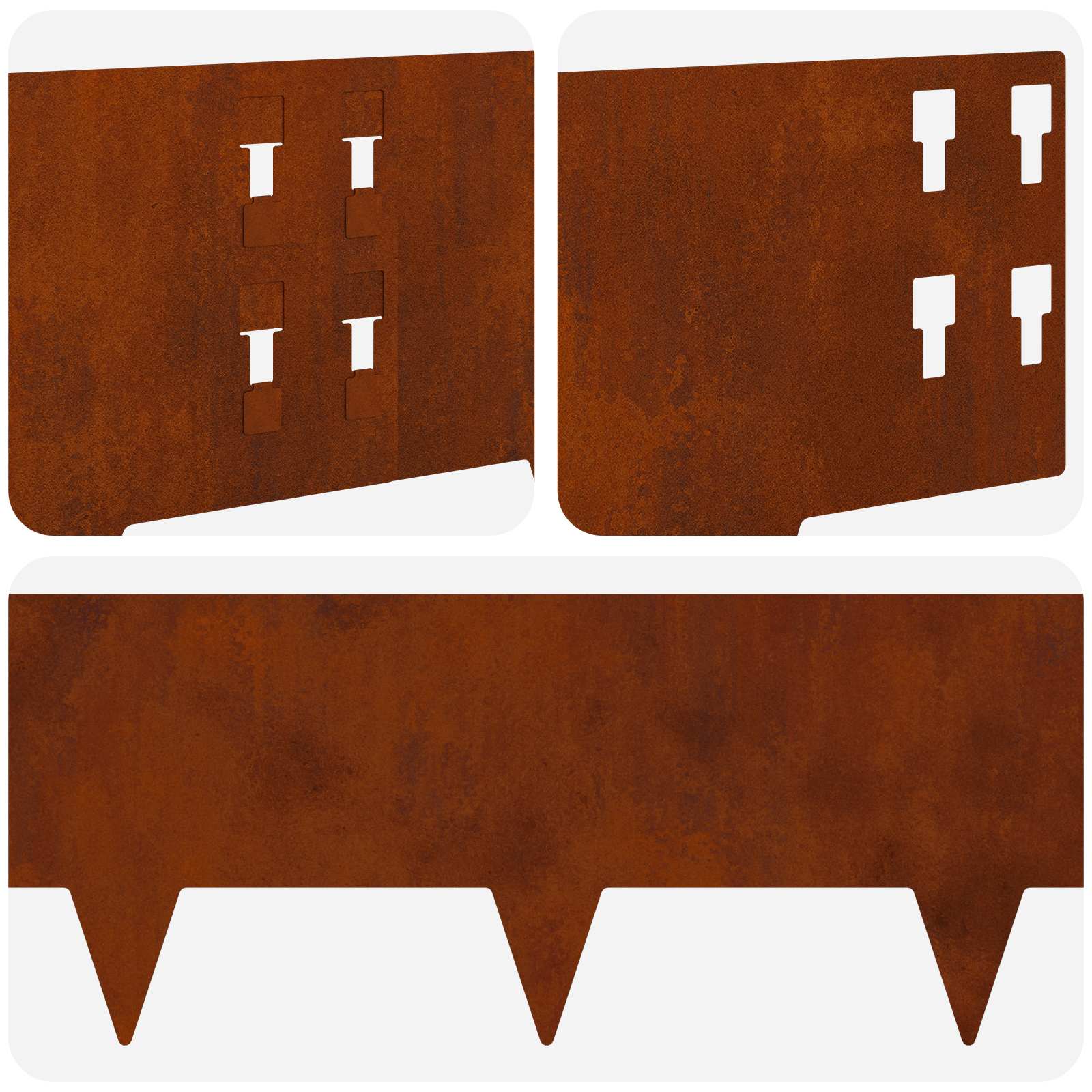 Vejo kraštas 50 pcs 100 x 20 cm Plienas Rūdijanti