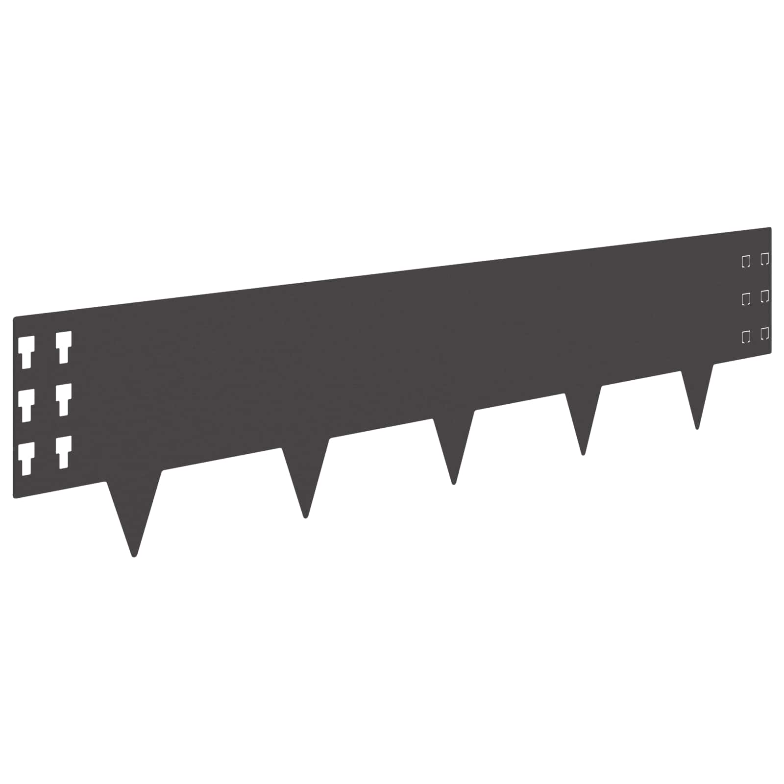 Vejo kraštas 30 pcs 100 x 25 cm Plienas Juoda