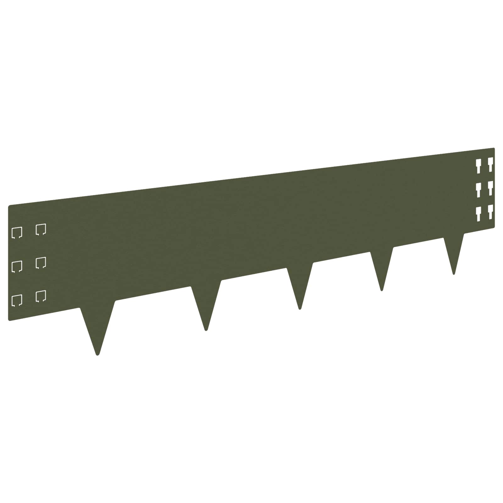 Vejo kraštas 10 pcs 100 x 25 cm Plienas Alyvuogių žalia