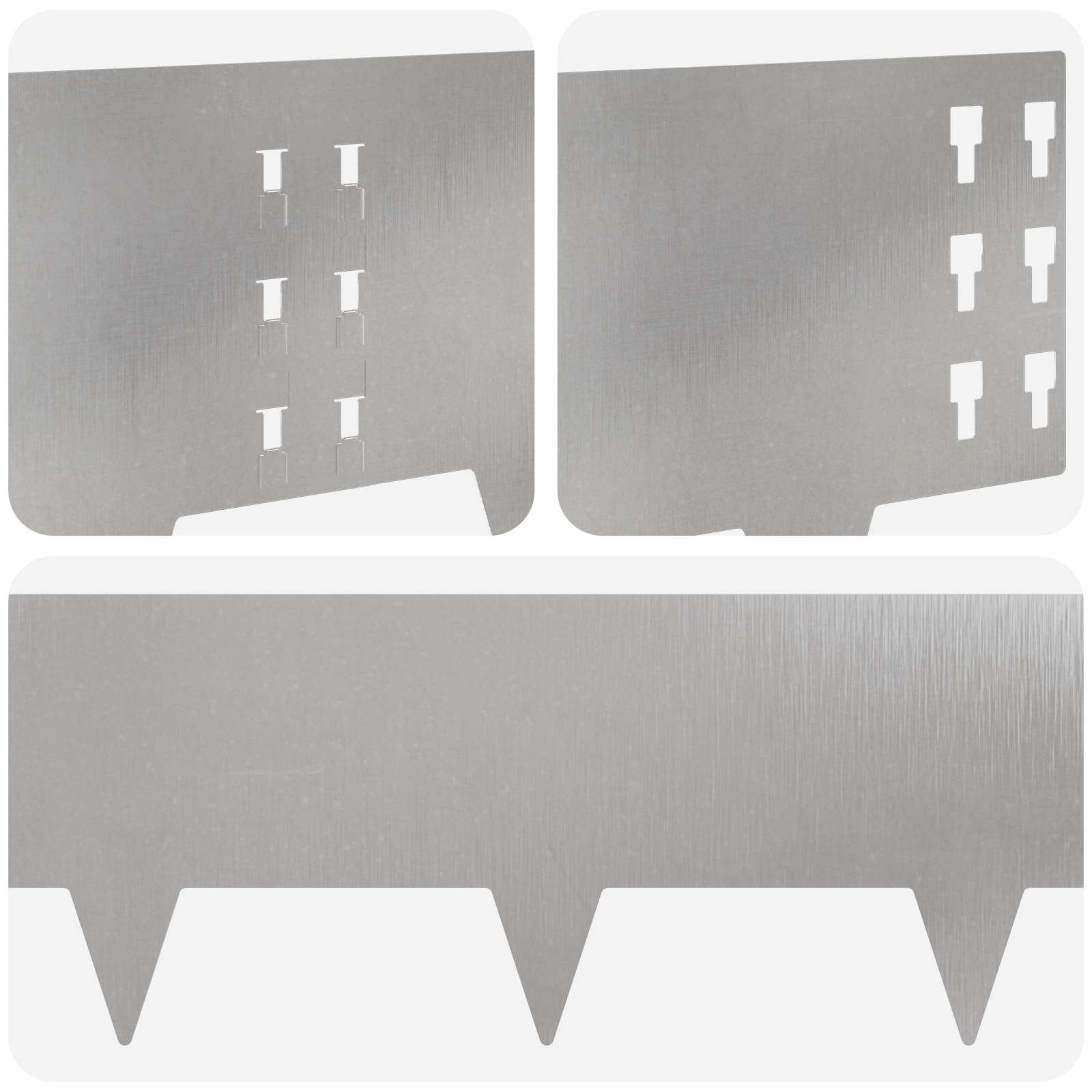 Vejo kraštas 30 pcs 100 x 25 cm Plienas Sidabrinė