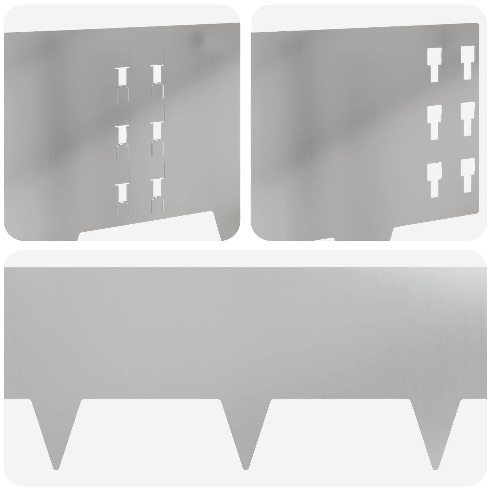 Vejo kraštas 30 pcs 100 x 25 cm Plienas Sidabrinė