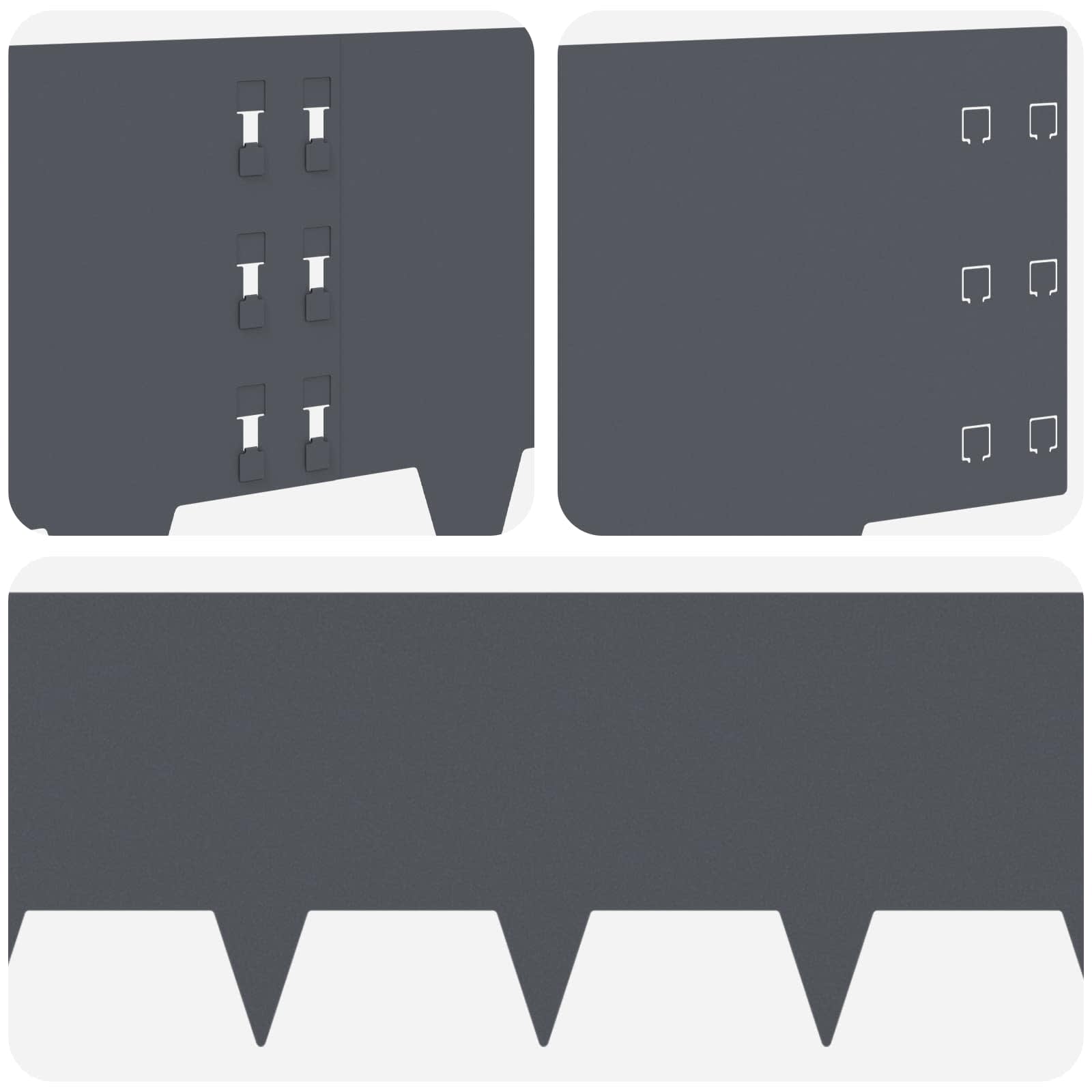 Vejo kraštas 20 pcs 100 x 30 cm Plienas Antracito