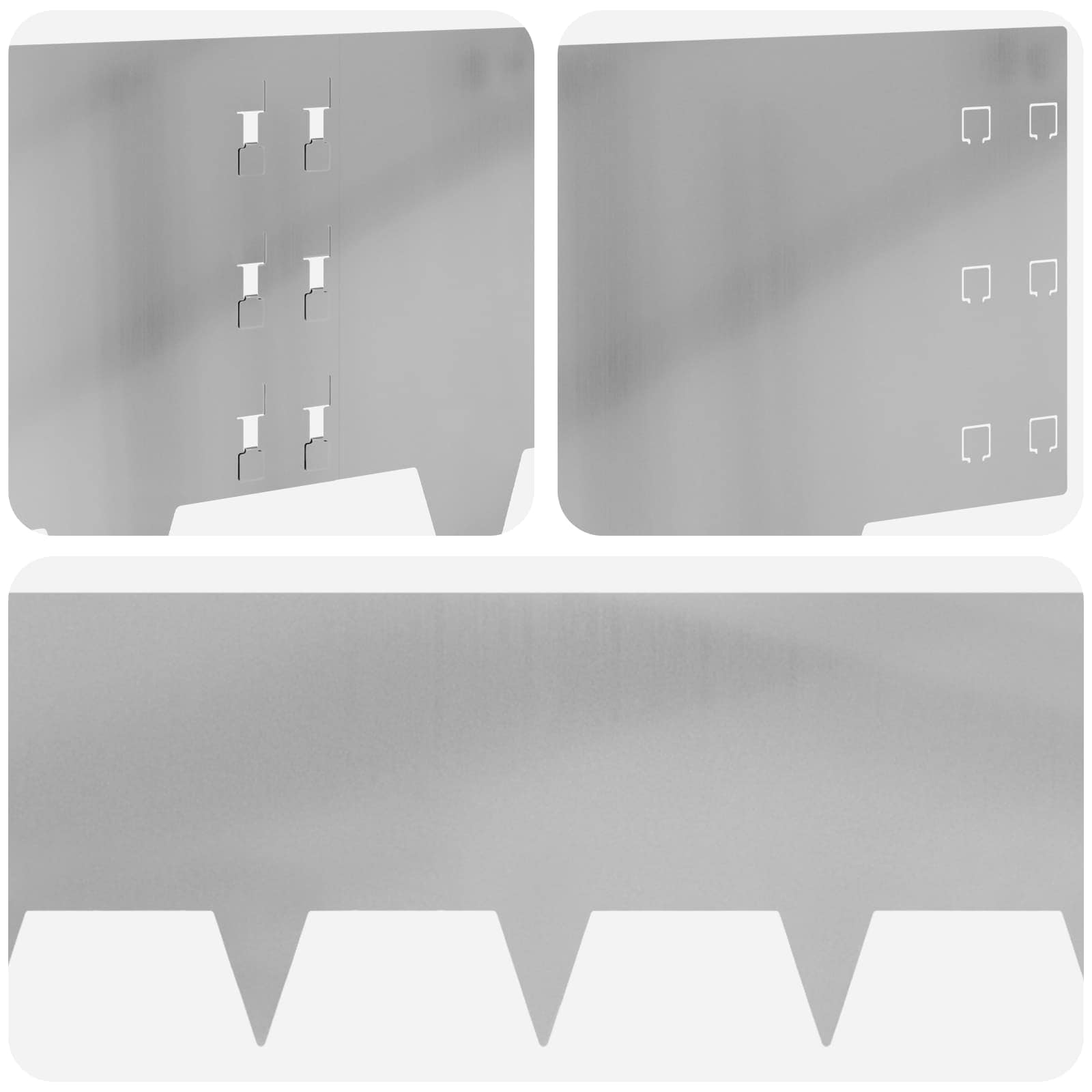Vejo kraštas 30 pcs 100 x 30 cm Plienas Sidabrinė