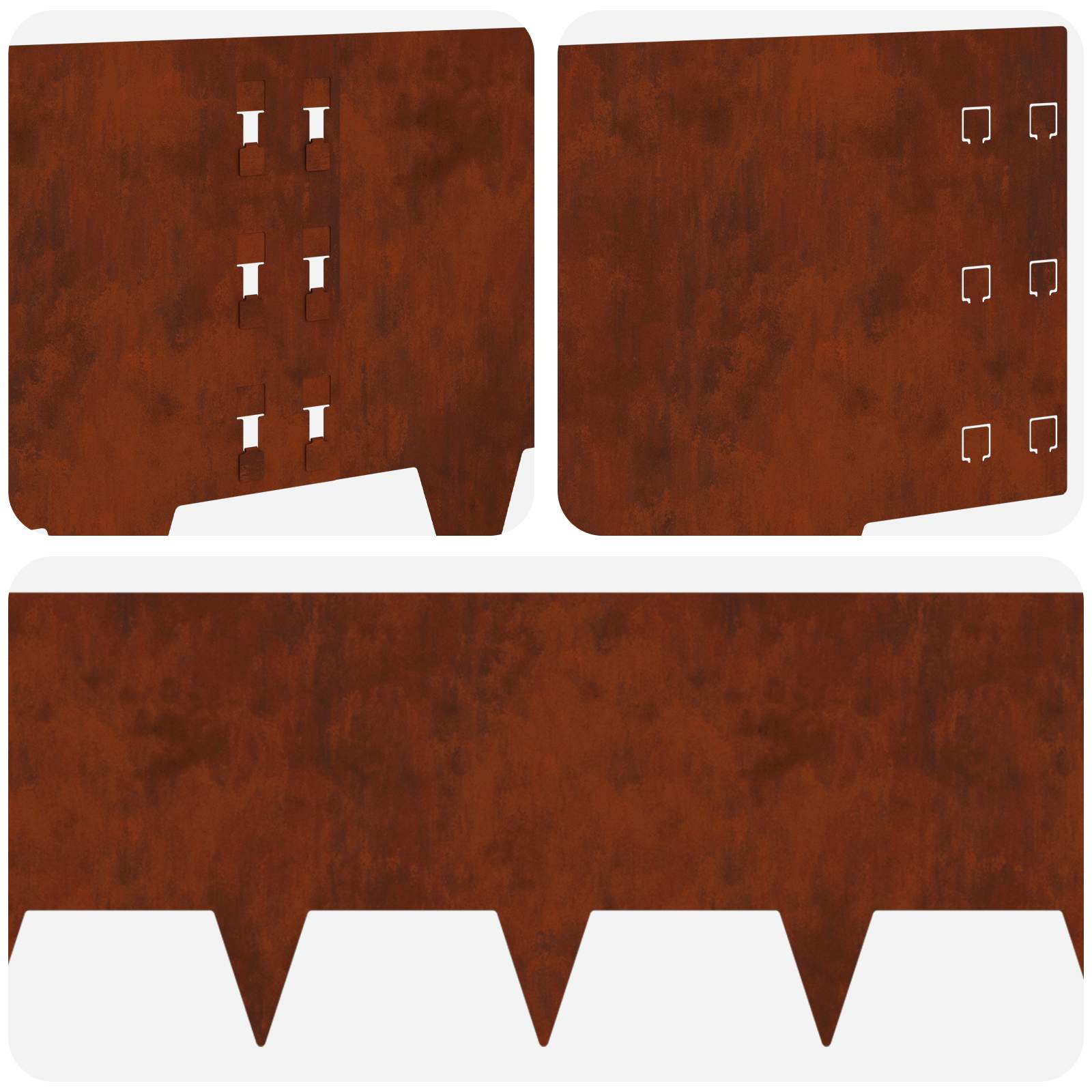 Vejo kraštas 30 pcs 100 x 30 cm Plienas Rūdijanti