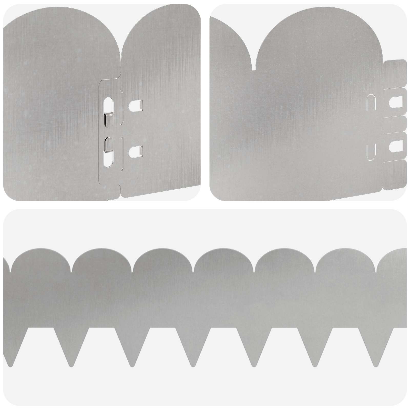 Vejo kraštas 50 pcs 103 x 15 cm Plienas Sidabrinė
