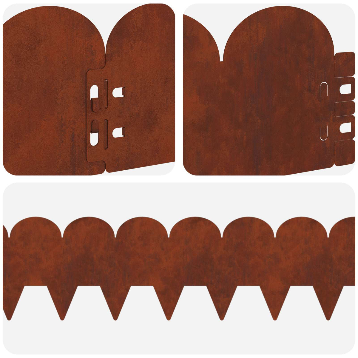 Vejo kraštas 20 pcs 103 x 15 cm Plienas Rūdijanti