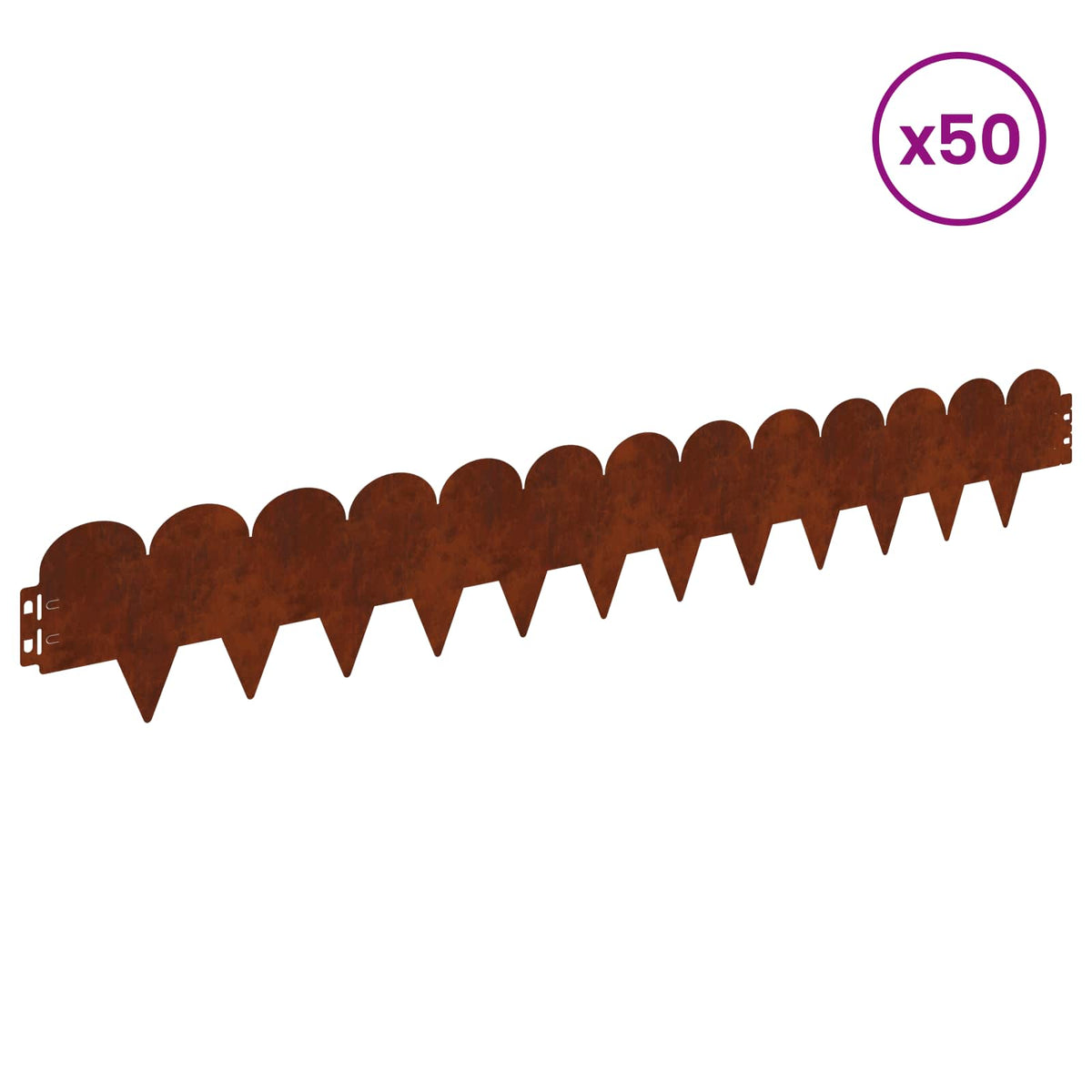 Vejo kraštas 50 pcs 103 x 15 cm Plienas Rūdijanti