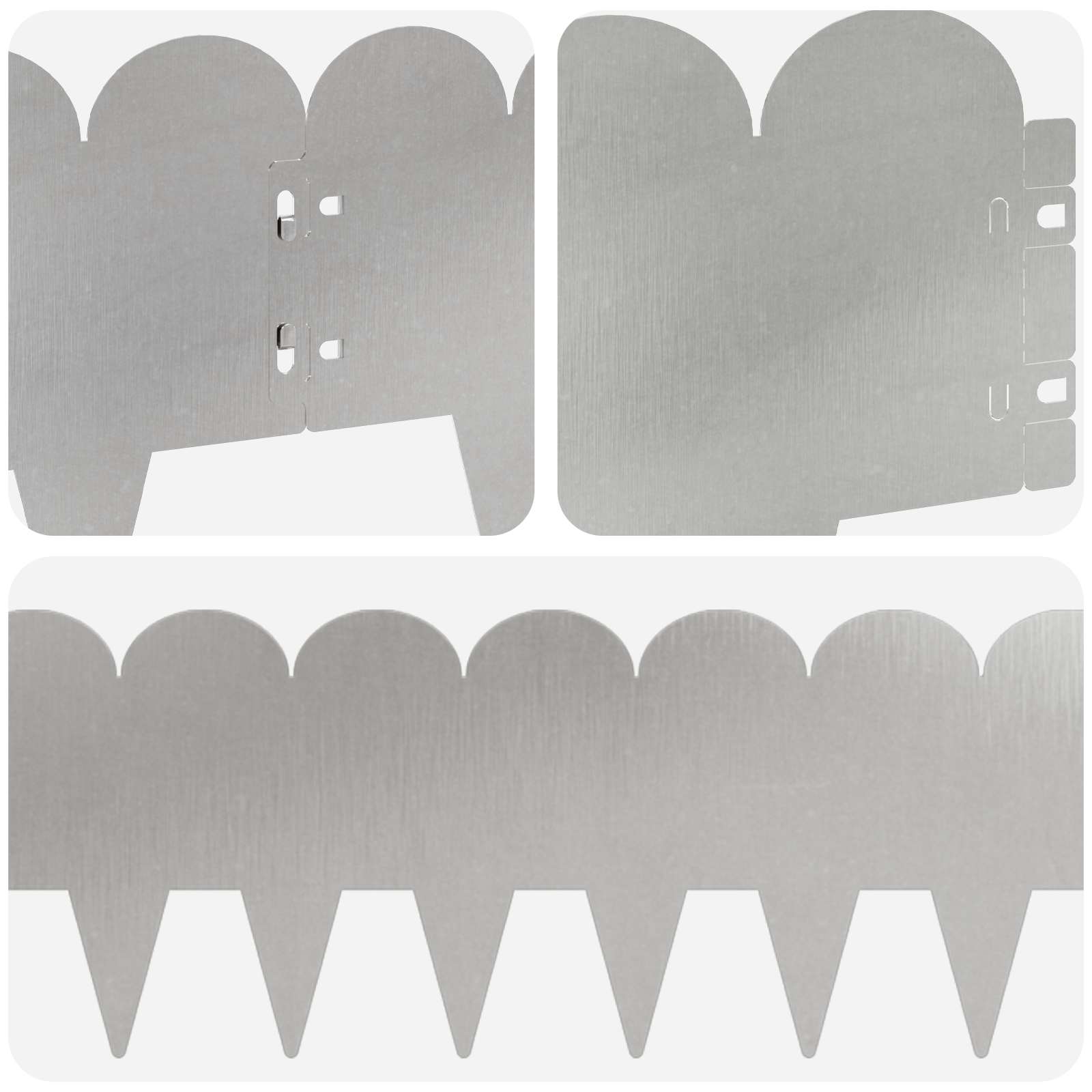 Vejo kraštas 20 pcs 103 x 20 cm Plienas Sidabrinė