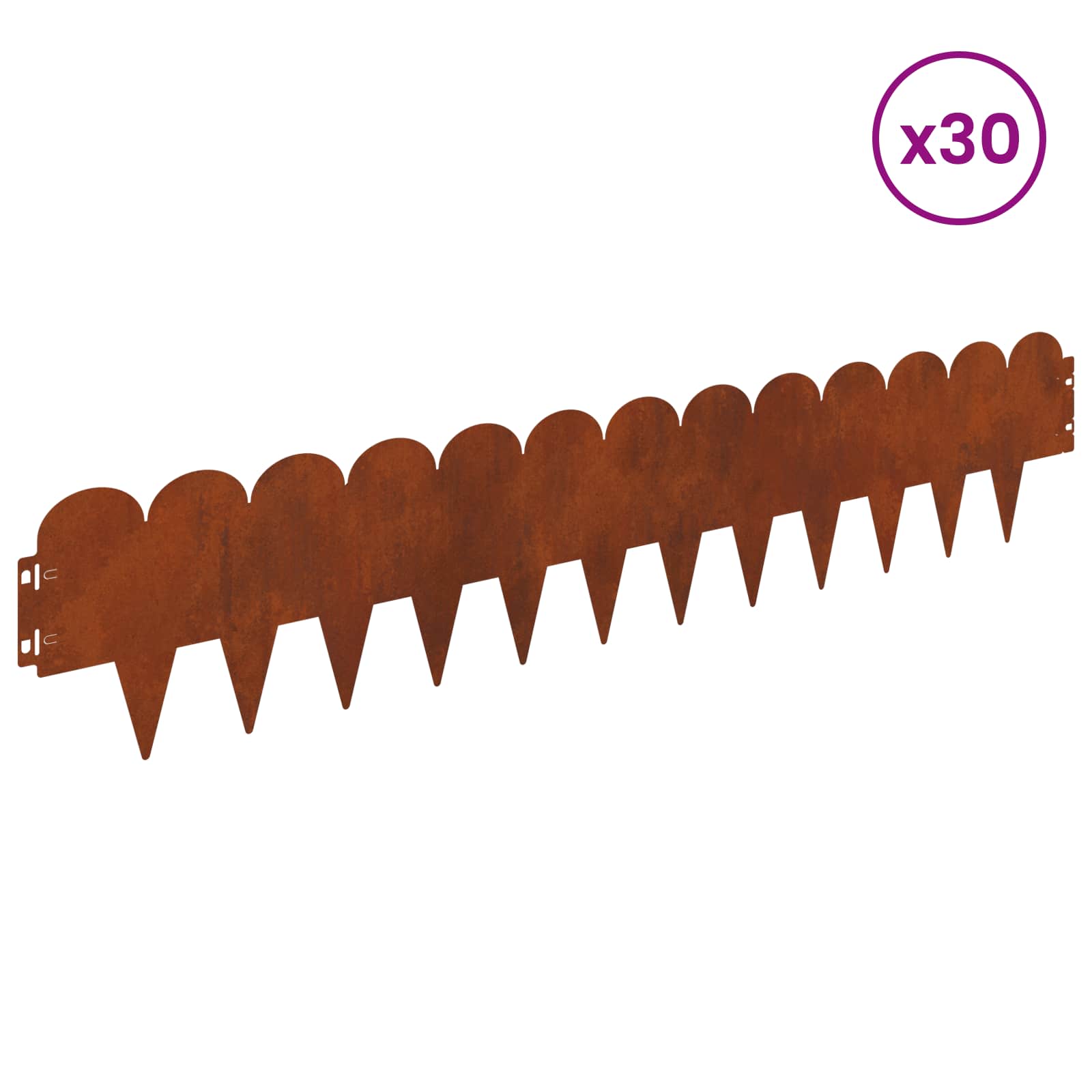Vejo kraštas 30 pcs 103 x 20 cm Plienas Rūdijanti