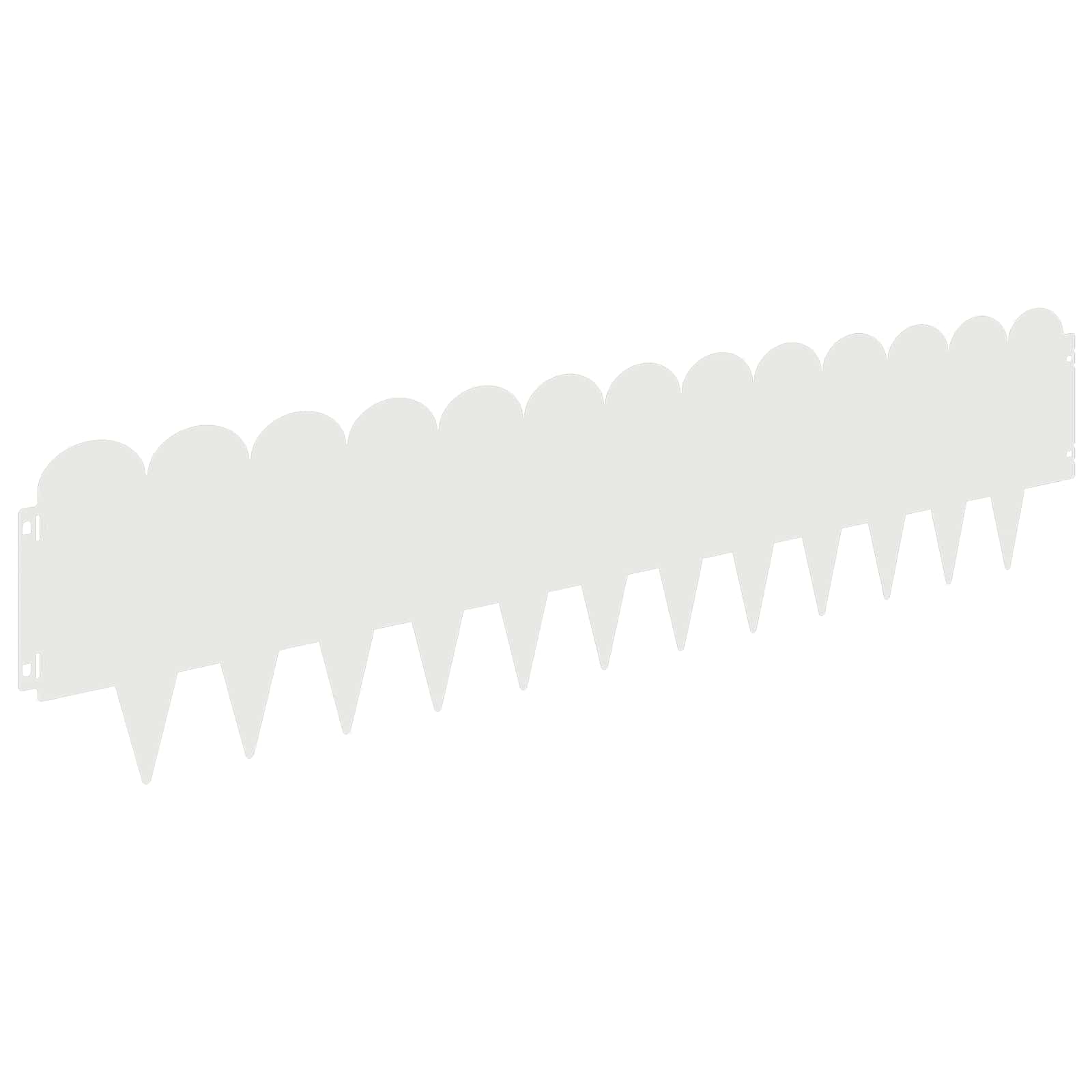 Vejo kraštas 20 pcs 103 x 25 cm Plienas Balta