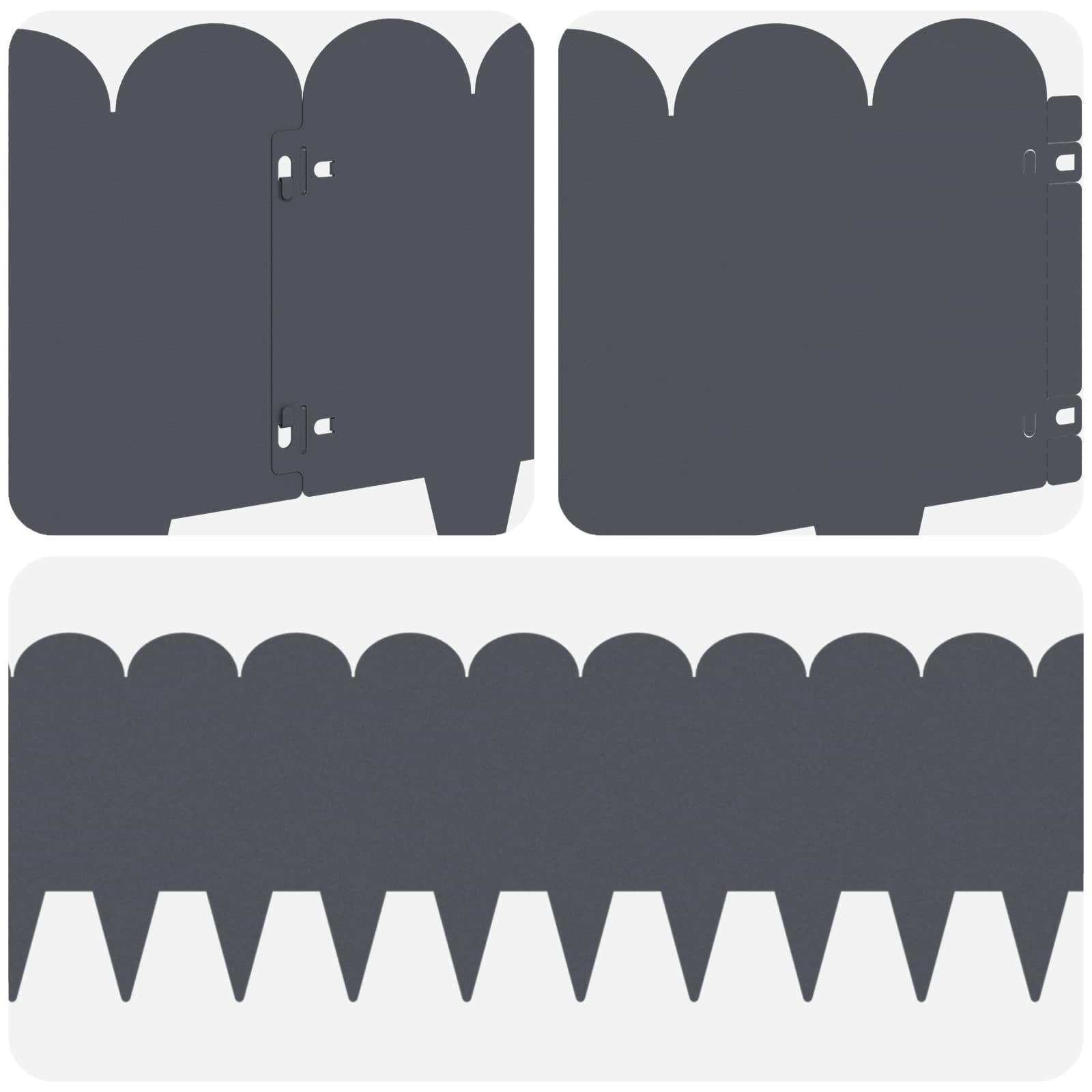 Vejo kraštas 20 pcs 103 x 25 cm Plienas Antracito