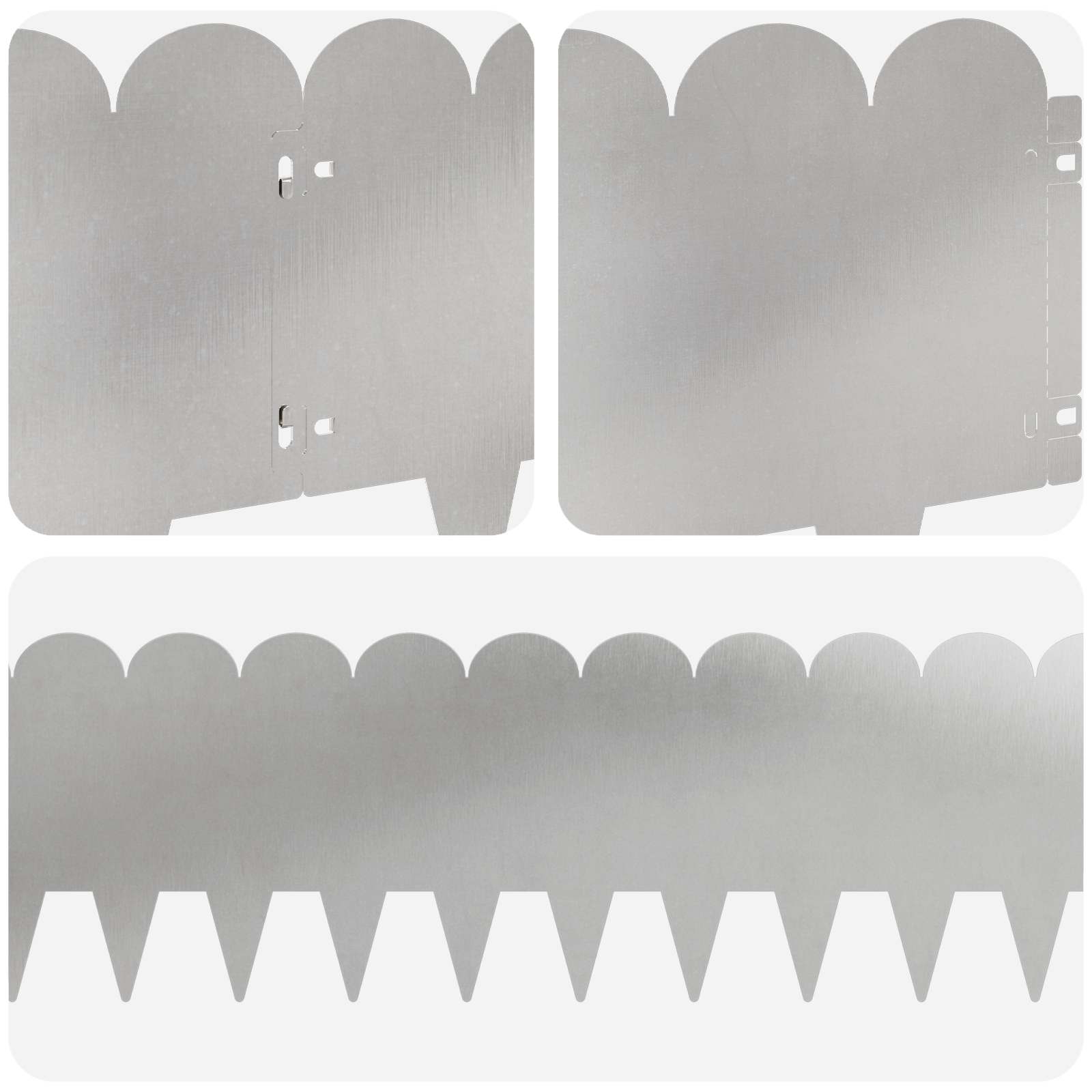 Vejo kraštas 20 pcs 103 x 25 cm Plienas Sidabrinė
