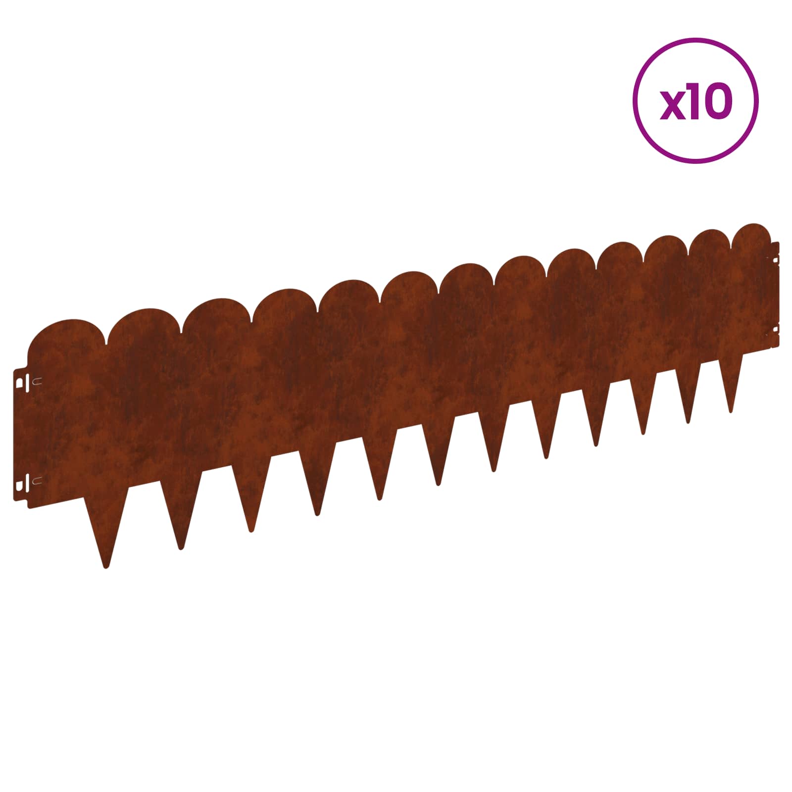 Vejo kraštas 10 pcs 103 x 25 cm Plienas Rūdijanti