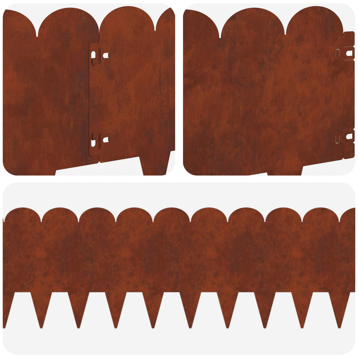 Vejo kraštas 20 pcs 103 x 25 cm Plienas Rūdijanti