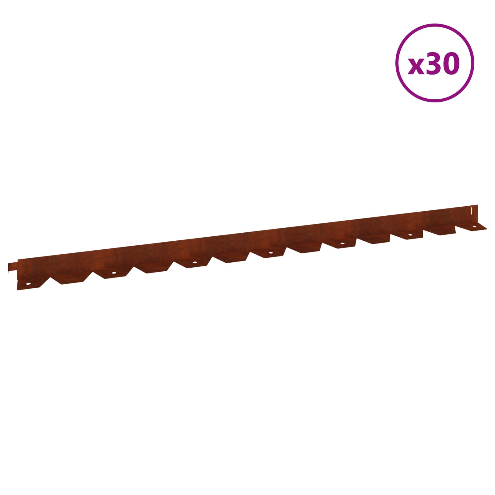 Vejo kraštas 30 pcs 102 x 4 x 4 cm Plienas Rūdijanti