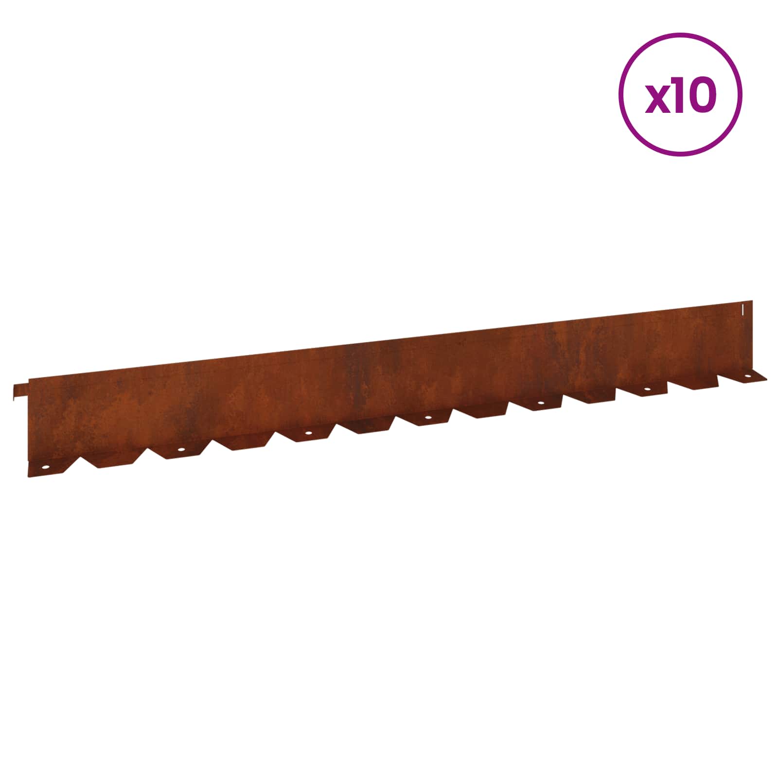 Vejo kraštas 10 pcs 102 x 10 x 4 cm Plienas Rūdijanti