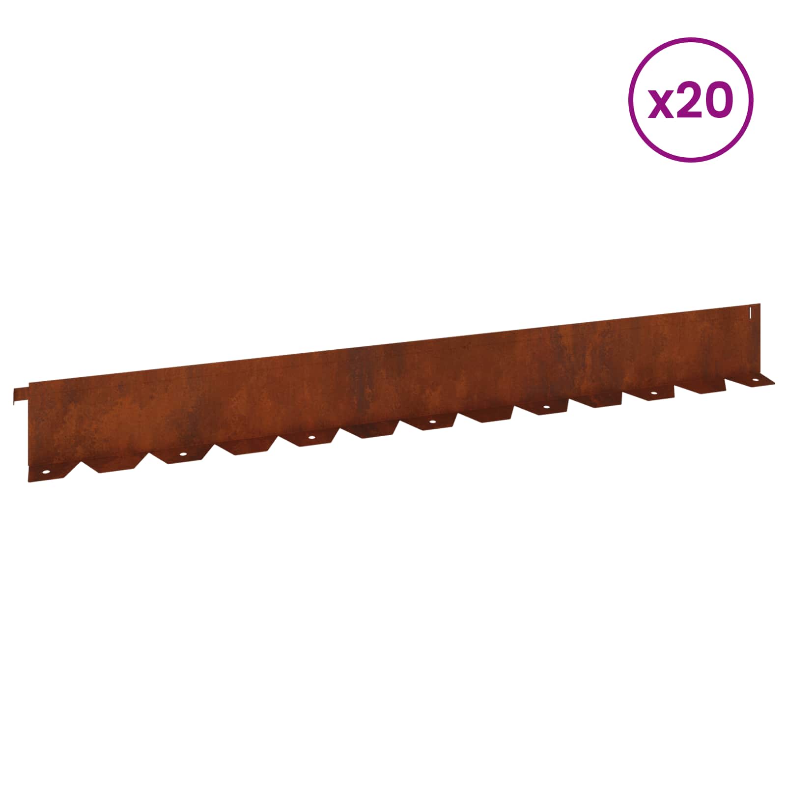 Vejo kraštas 20 pcs 102 x 10 x 4 cm Plienas Rūdijanti