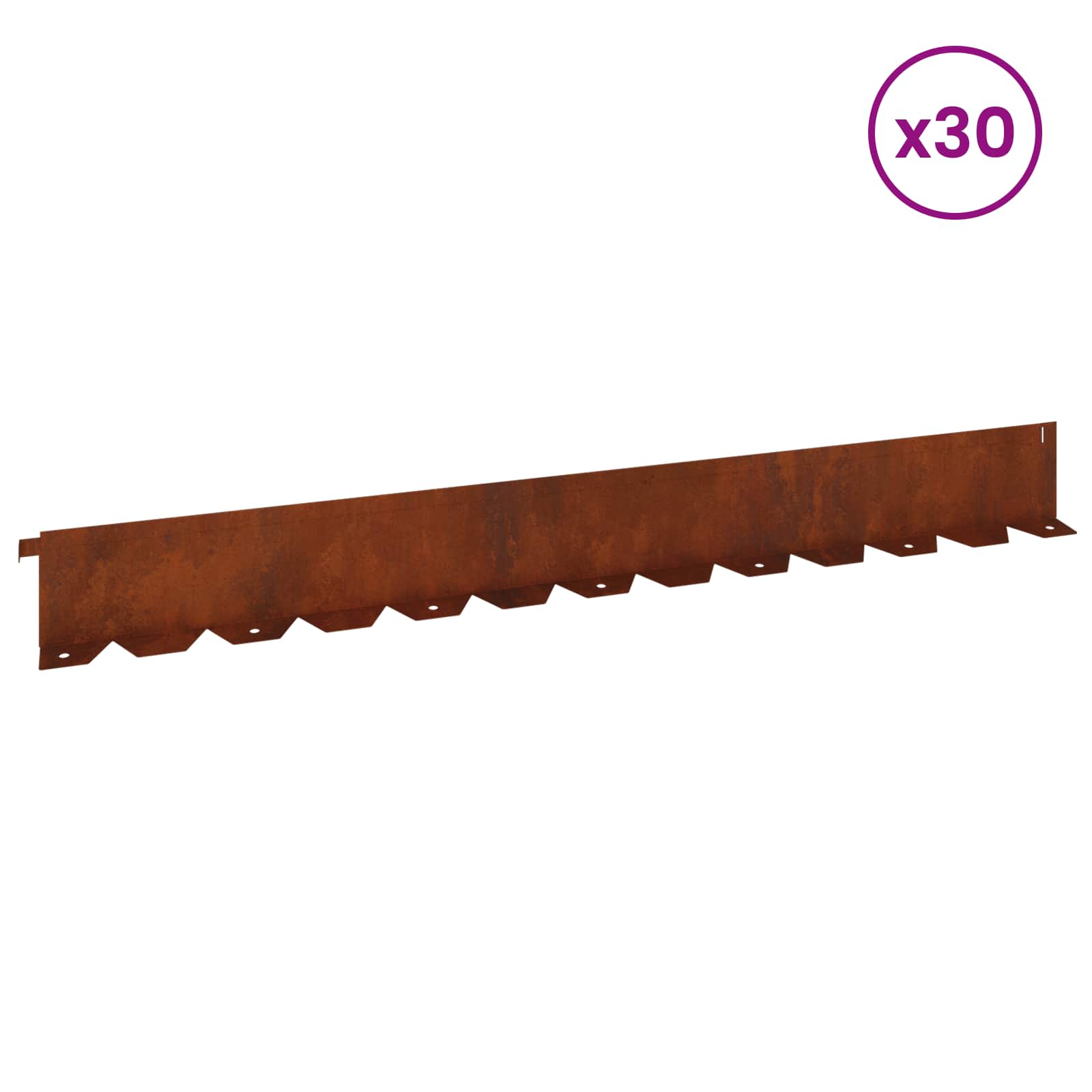 Vejo kraštas 30 pcs 102 x 10 x 4 cm Plienas Rūdijanti