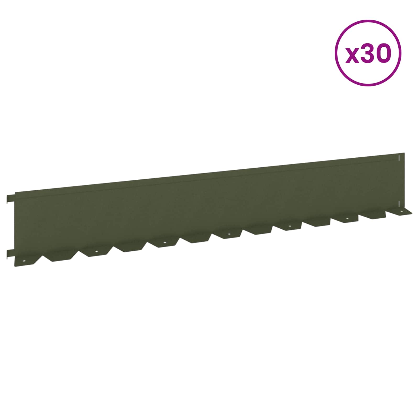 Vejo kraštas 30 pcs 102 x 15 x 4 cm Plienas Alyvuogių žalia