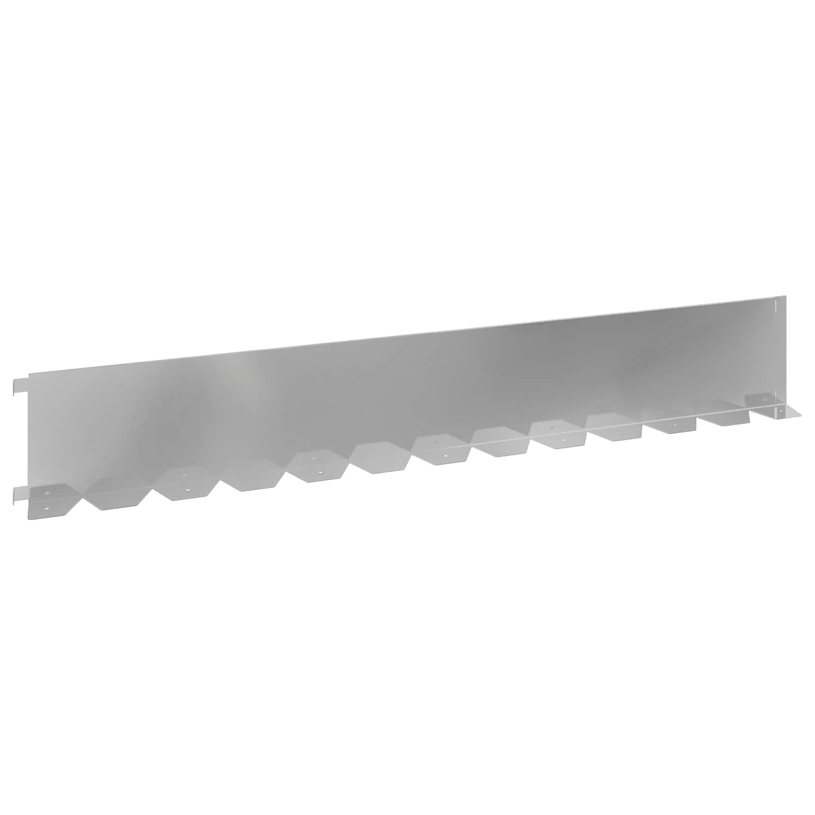 Vejo kraštas 10 pcs 102 x 15 x 4 cm Plienas Sidabrinė