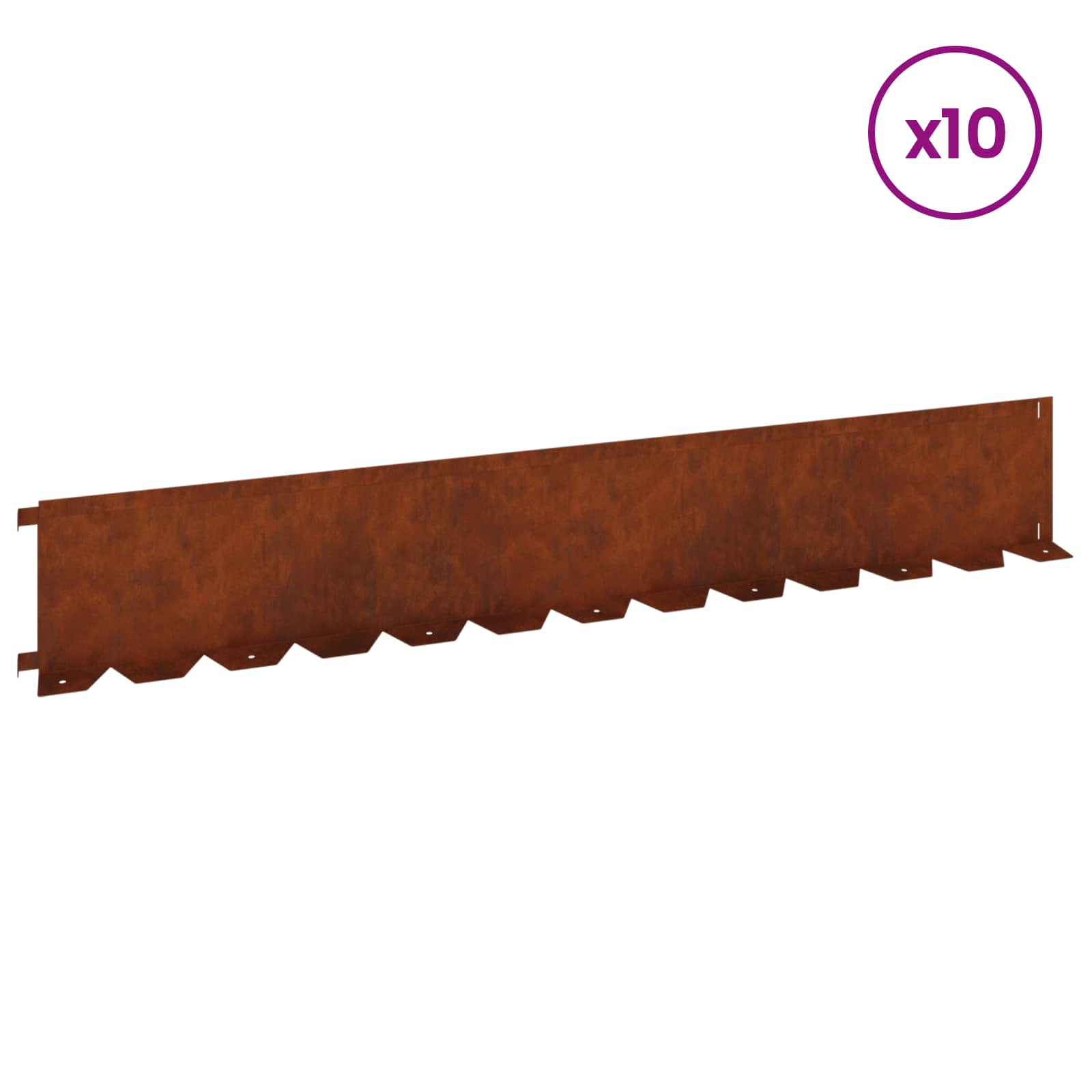 Vejo kraštas 10 pcs 102 x 15 x 4 cm Plienas Rūdijanti