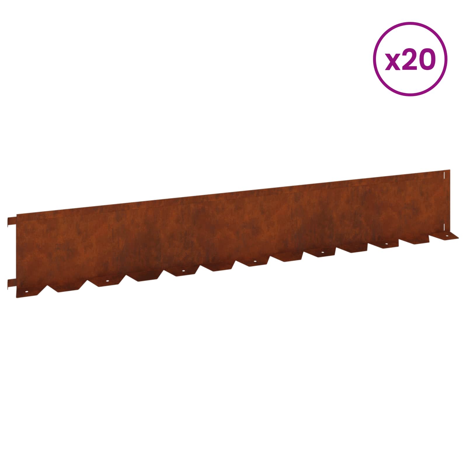 Vejo kraštas 20 pcs 102 x 15 x 4 cm Plienas Rūdijanti