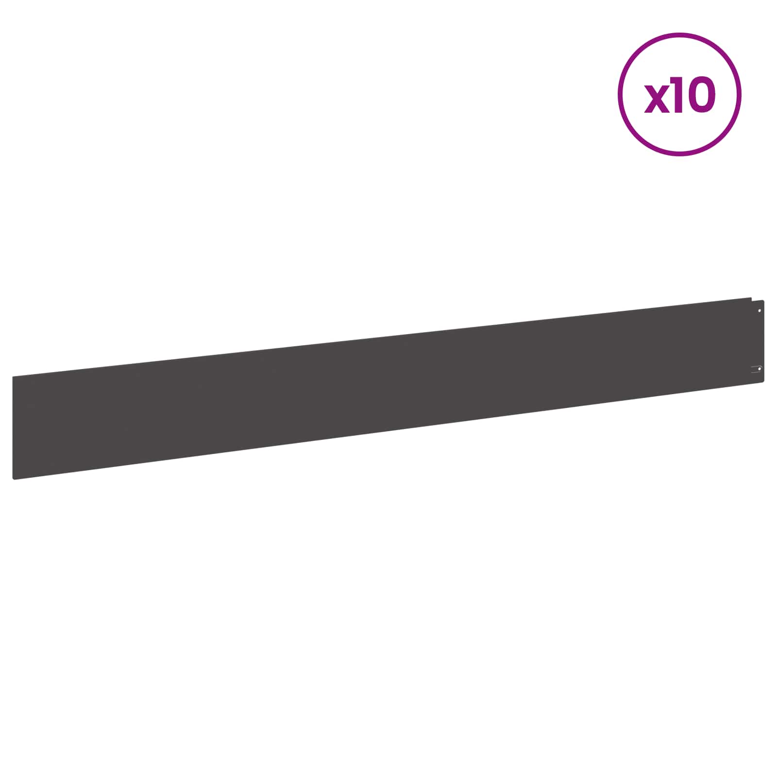 Vejo kraštas 10 pcs 100 x 12 cm Plienas Juoda