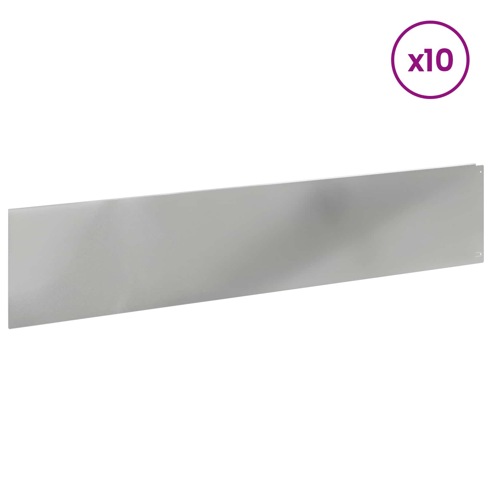Vejo kraštas 10 pcs 100 x 22 cm Plienas Sidabrinė