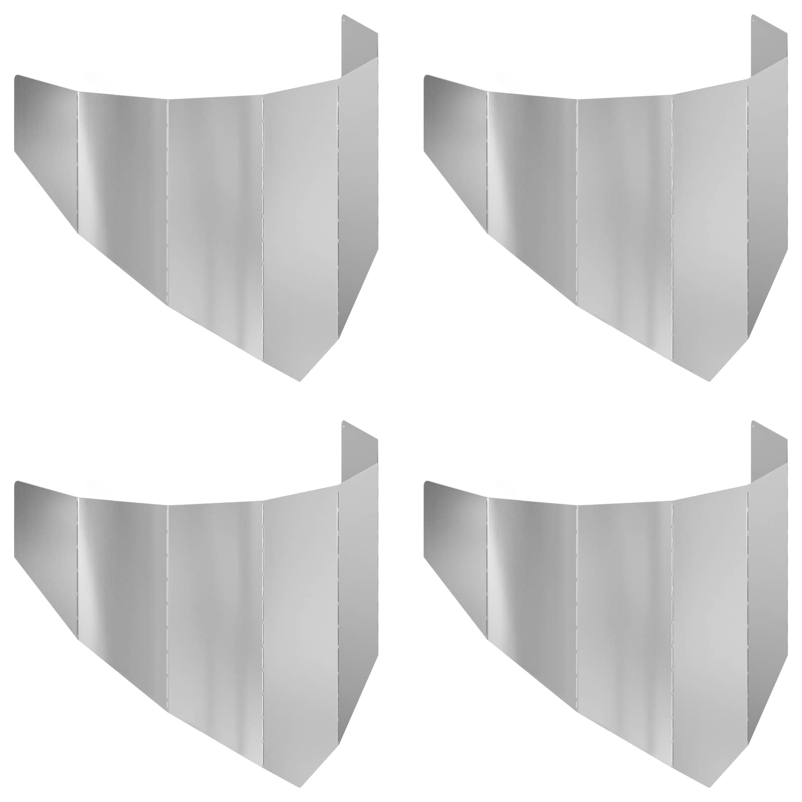 Vejo kraštas 4 pcs 100 x 45 cm Plienas Sidabrinė