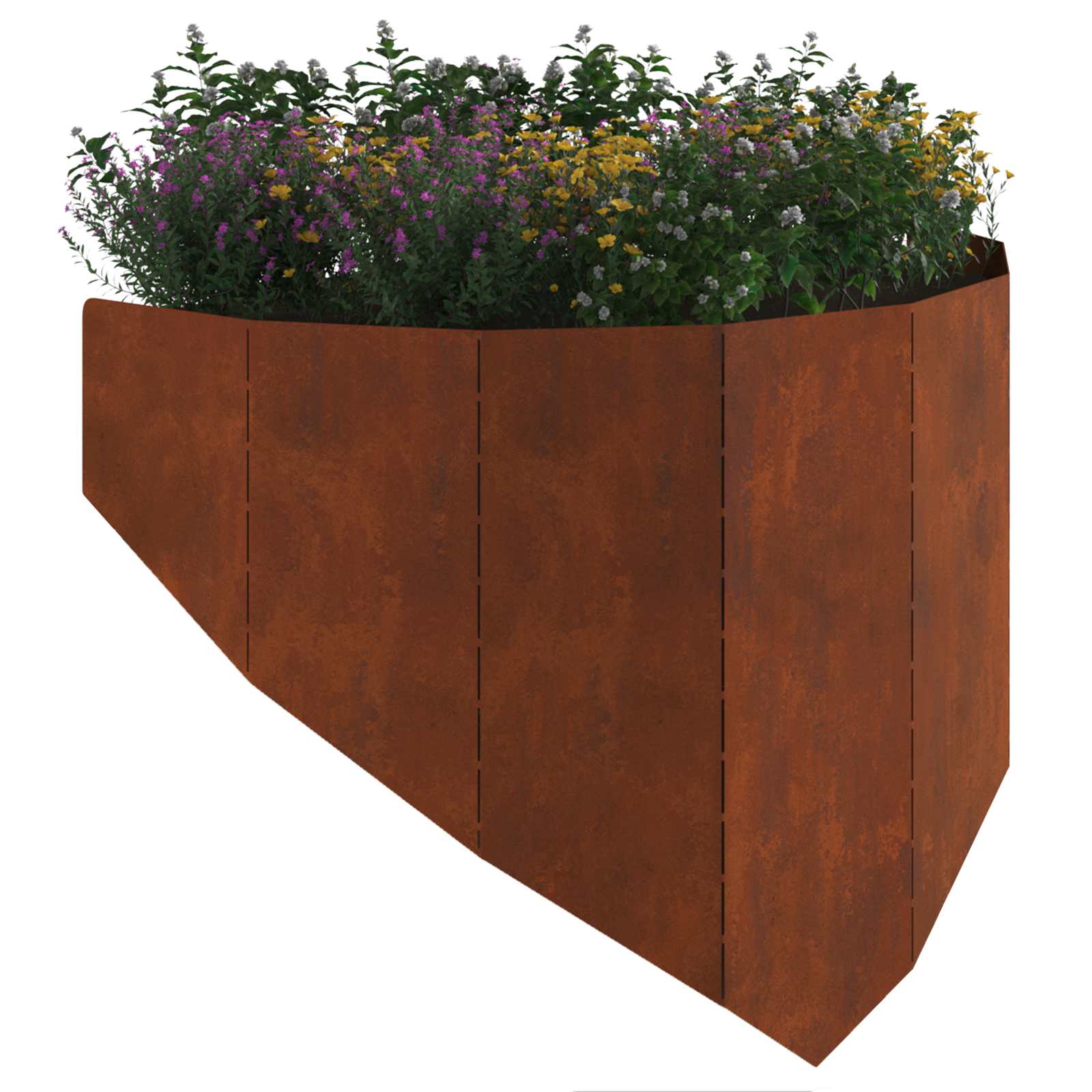 Vejo kraštas 4 pcs 100 x 45 cm Plienas Rūdijanti