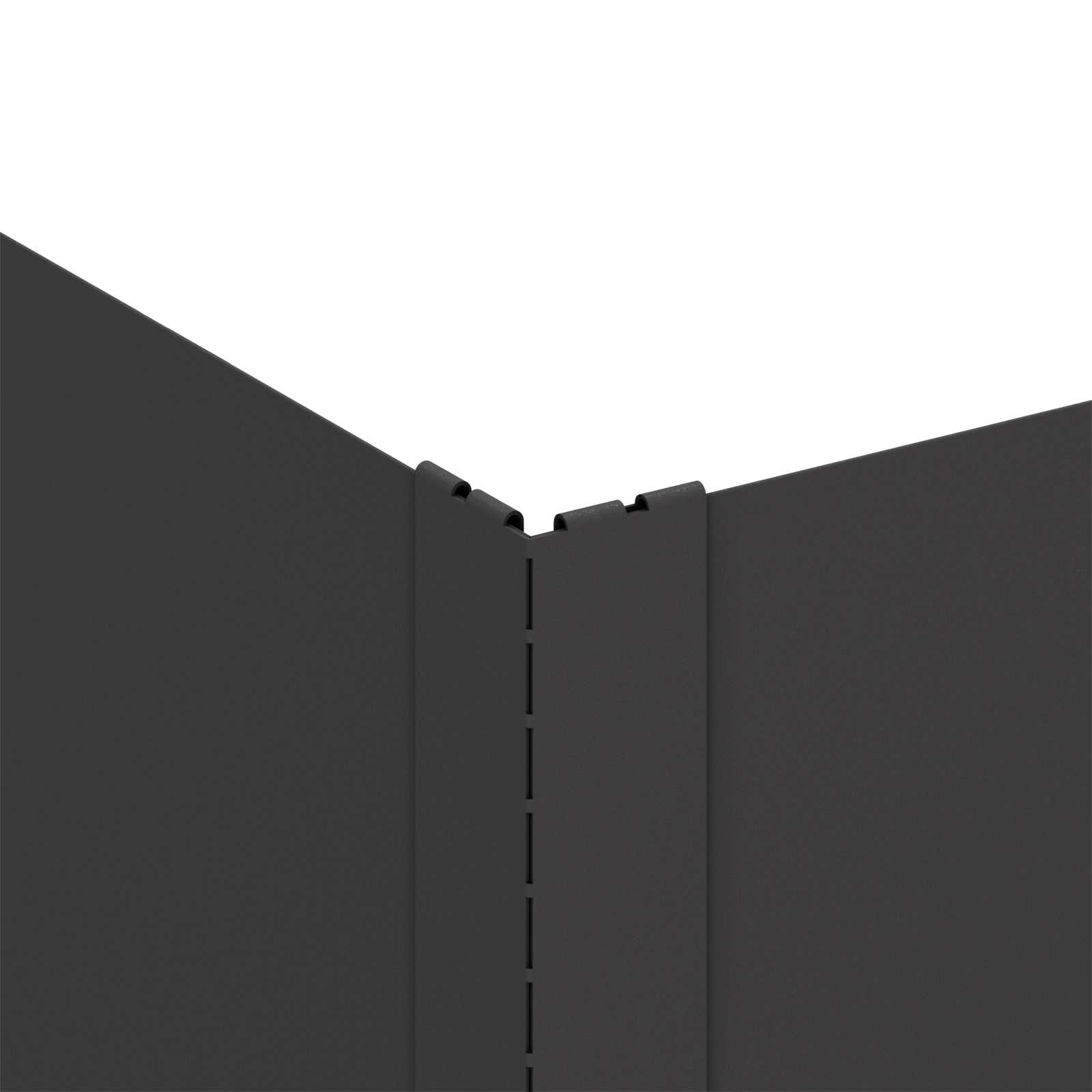 Vejo kraštas 4 pcs 60 x 60 x 20 cm Plienas Juoda
