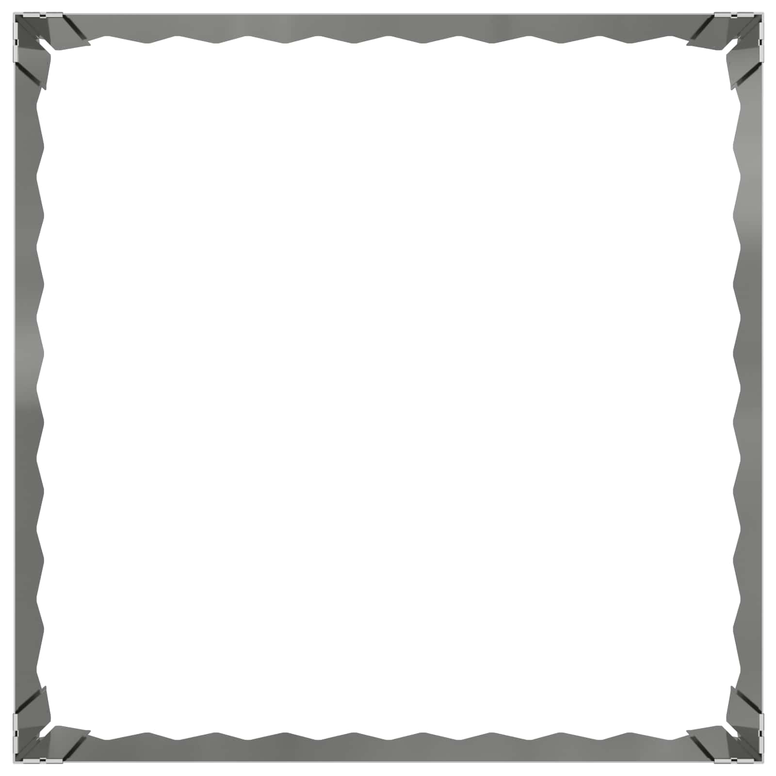 Vejo kraštas 4 pcs 60 x 60 x 20 cm Plienas Sidabrinė