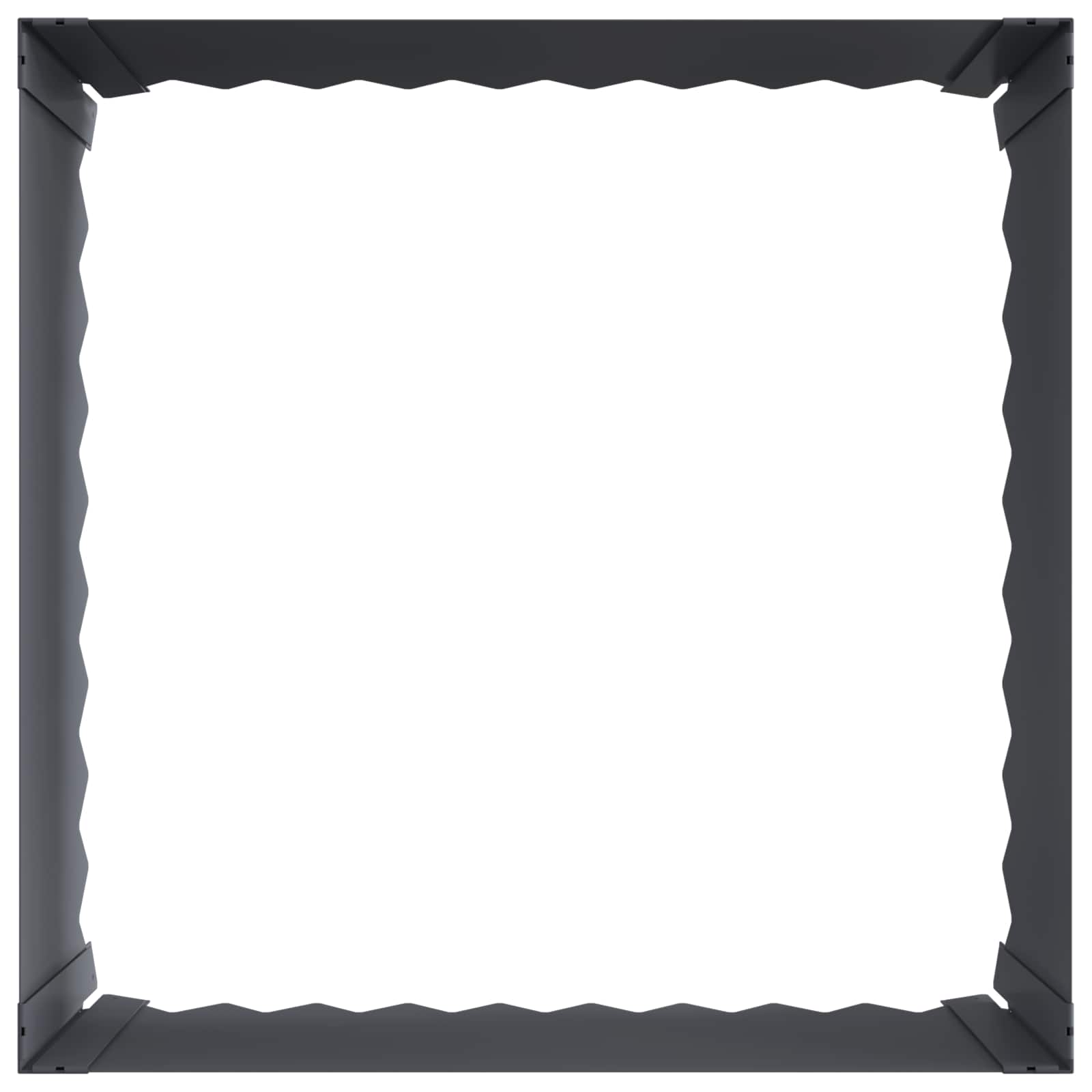 Vejo kraštas 4 pcs 60 x 60 x 35 cm Plienas Antracito